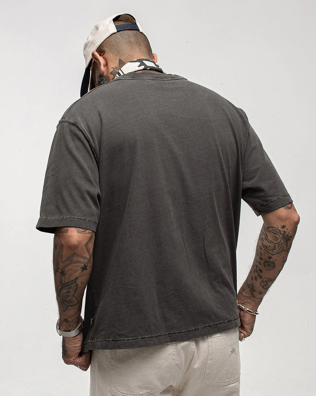Essential Boxy T-Shirt - Faded Black - Image 8