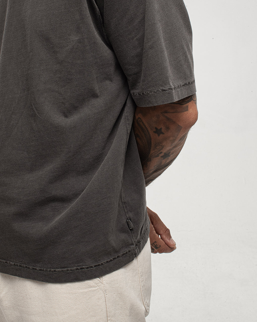 Essential Boxy T-Shirt - Faded Black - Image 9