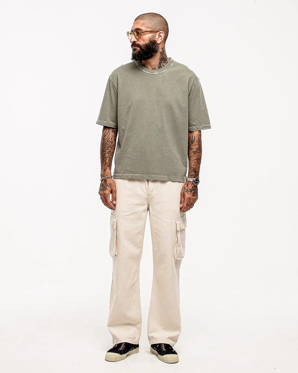Essential Boxy T-Shirt - Faded Sage - Image 3