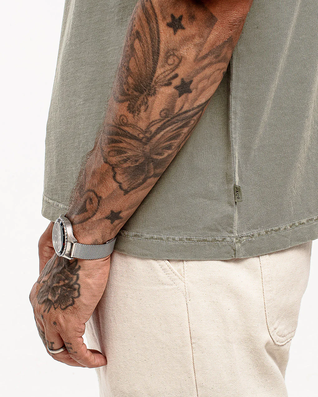 Essential Boxy T-Shirt - Faded Sage - Image 5