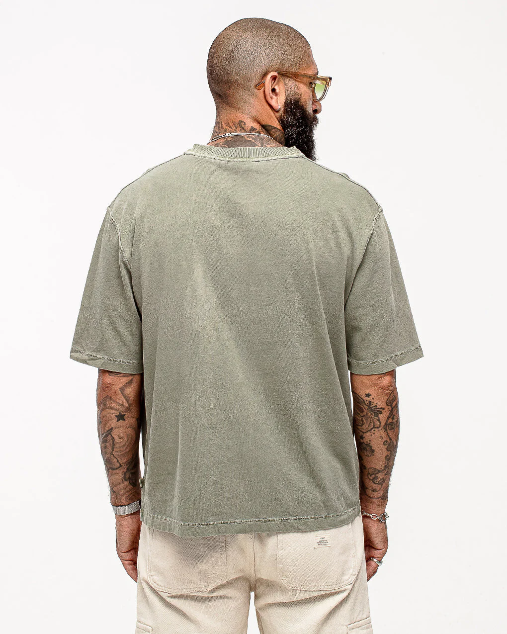 Essential Boxy T-Shirt - Faded Sage - Image 6