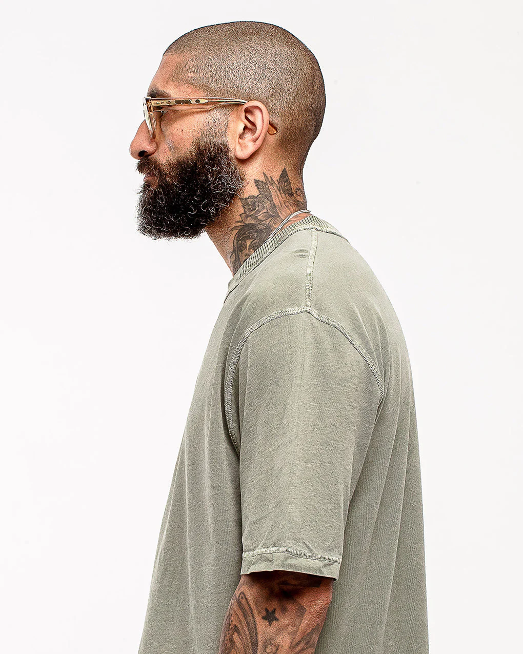 Essential Boxy T-Shirt - Faded Sage - Image 7
