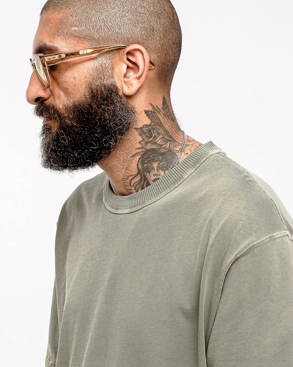 Essential Boxy T-Shirt - Faded Sage - Image 8
