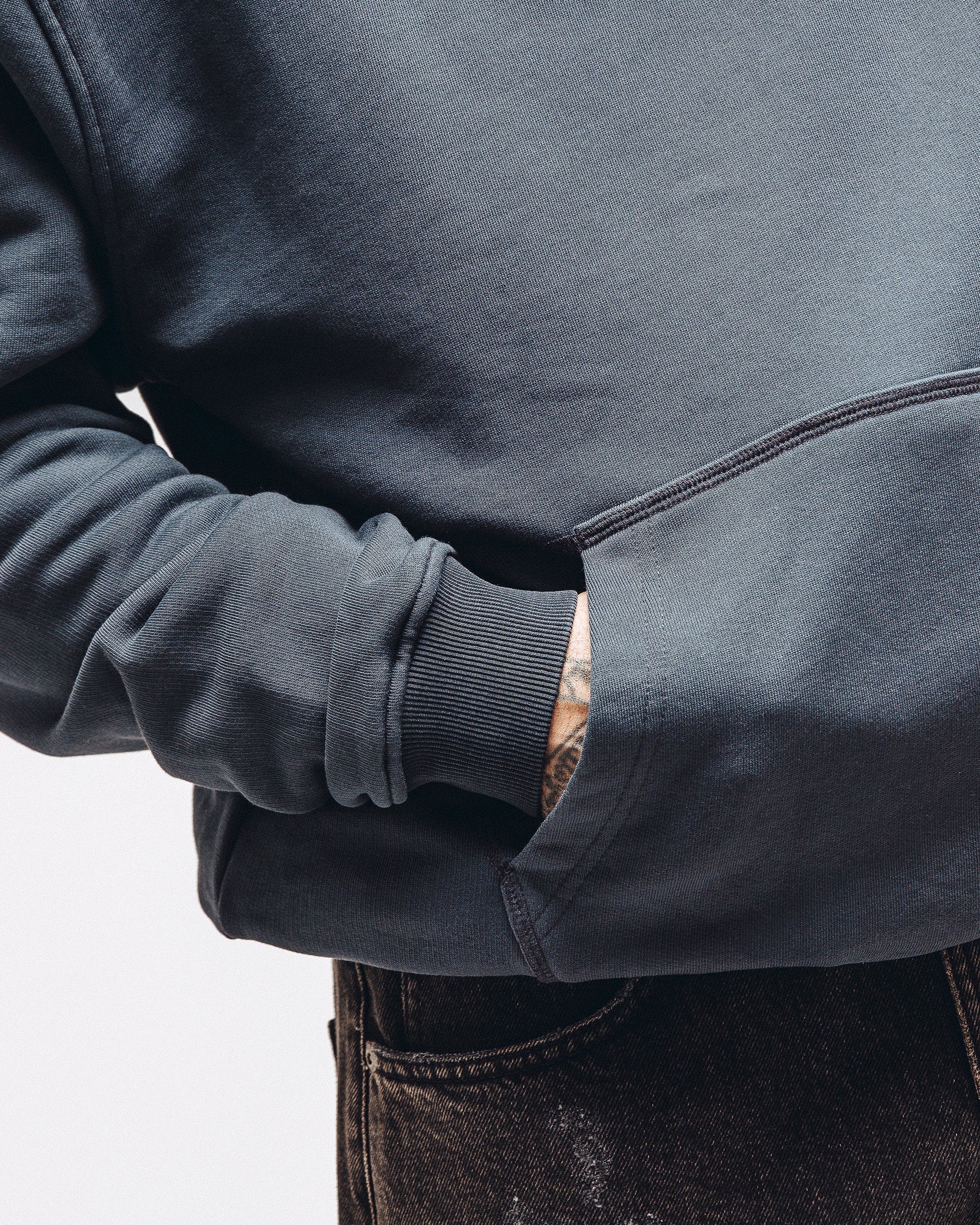 Flat Out Club Hoodie - Washed Black - Image 6