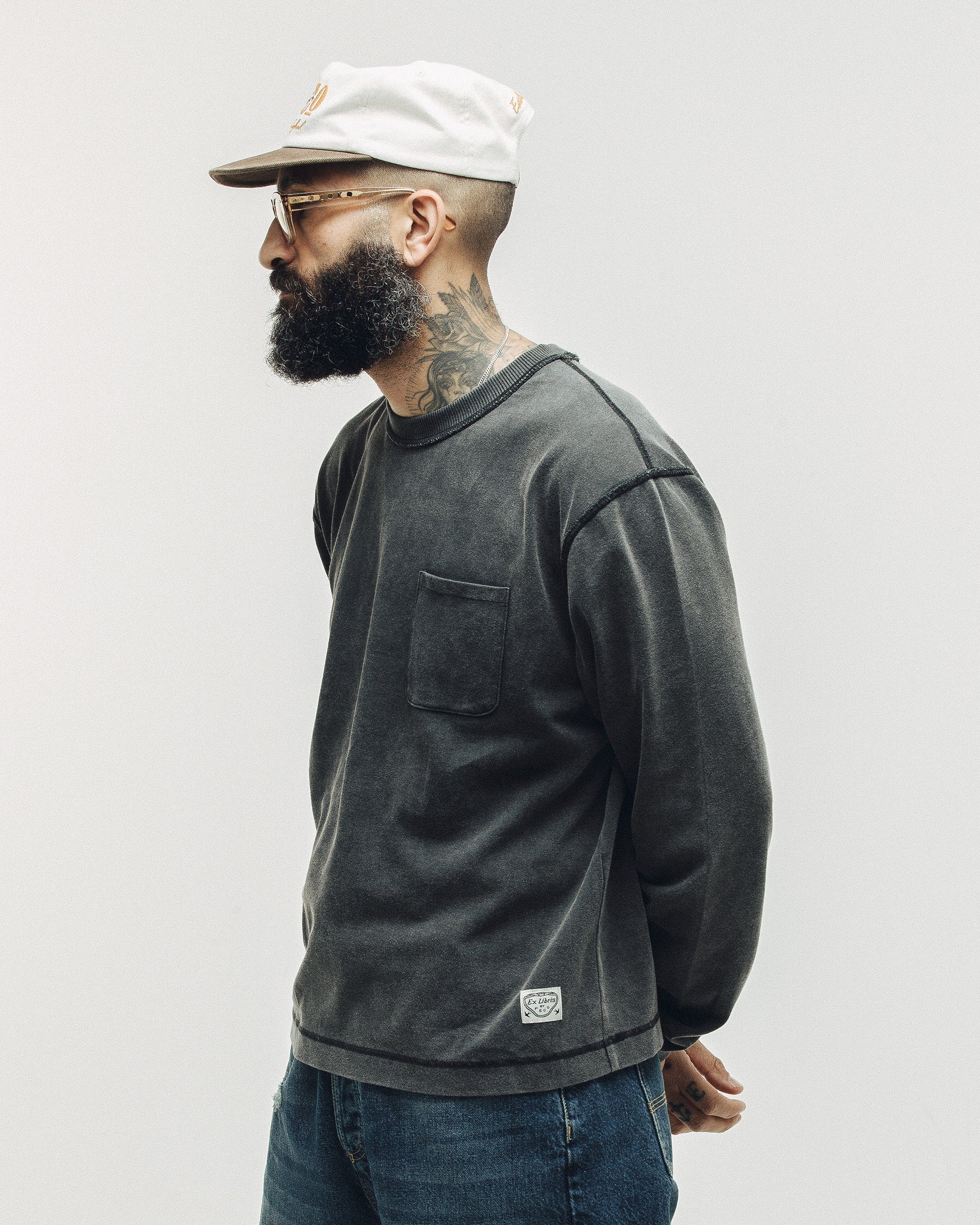 Founders Boxy Longsleeve T-Shirt - Acid Wash - Image 3