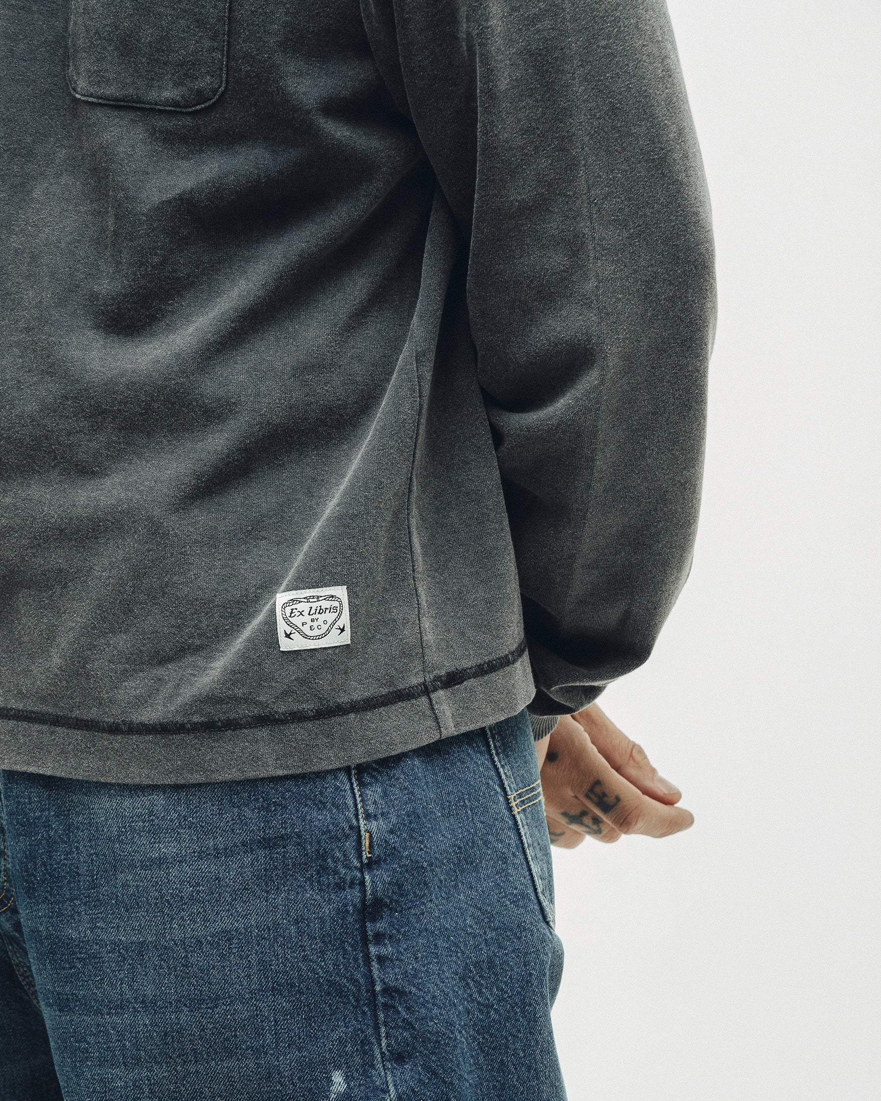 Founders Boxy Longsleeve T-Shirt - Acid Wash - Image 7