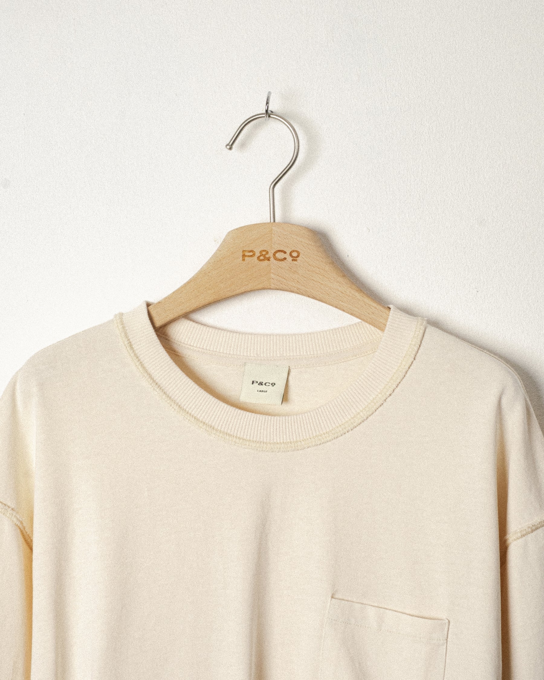 Founders Boxy Longsleeve T-Shirt - Off White - Image 4
