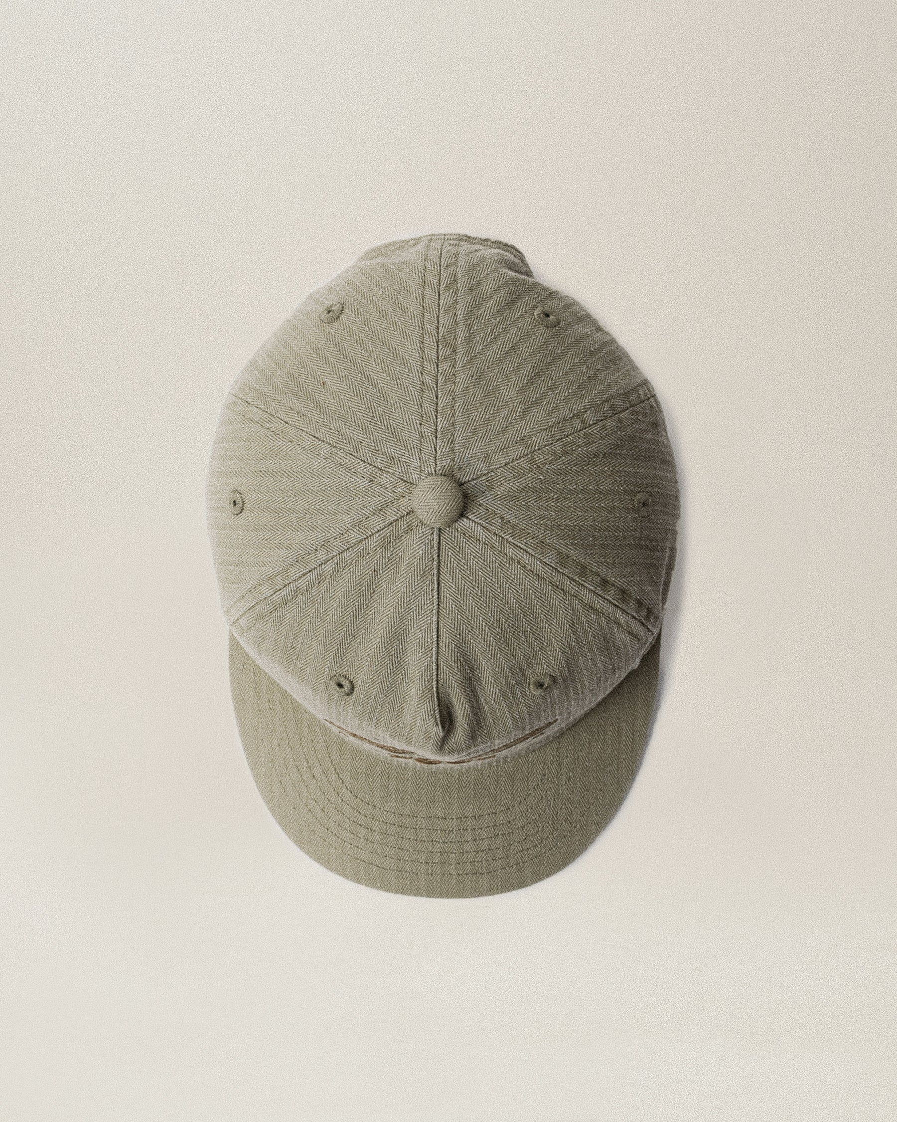 Founders Herringbone Cotton 5 Panel Cap - Military Green - Image 8