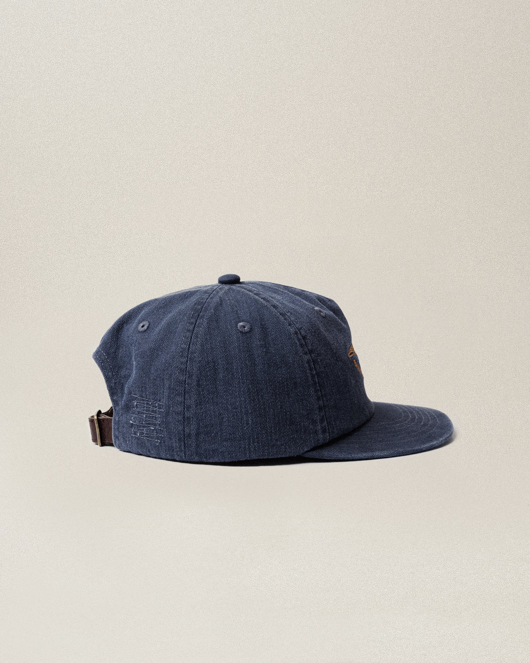 Founders Herringbone Cotton 5 Panel Cap - Navy - Image 6