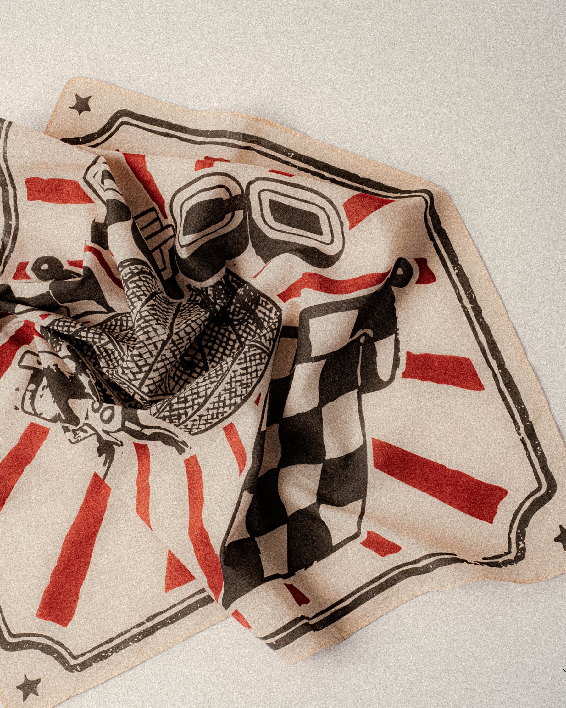 Globe Of Death Bandana - Ecru - Image 4