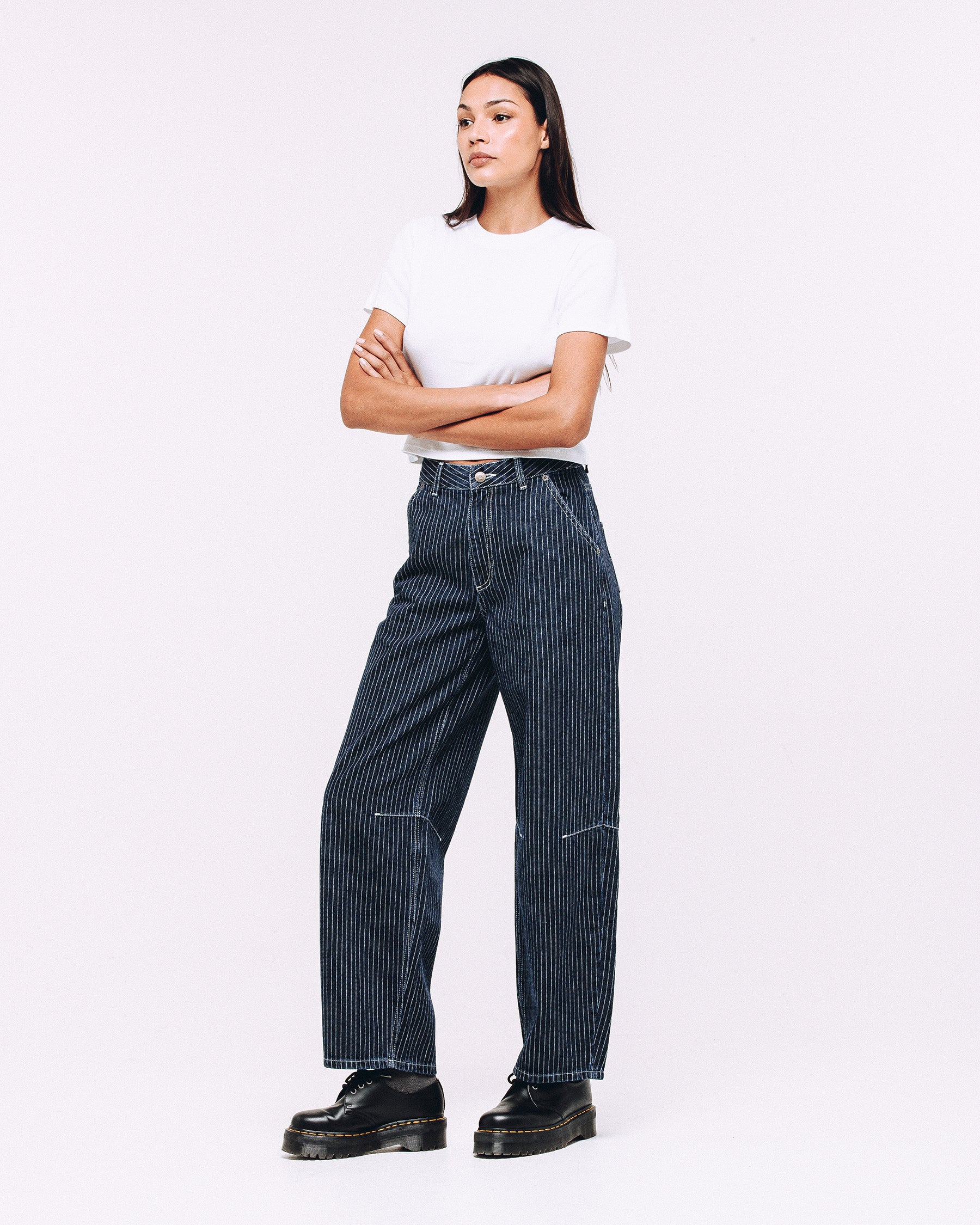 Grace Barrel Leg Jean - Blue Hickory - Image 5