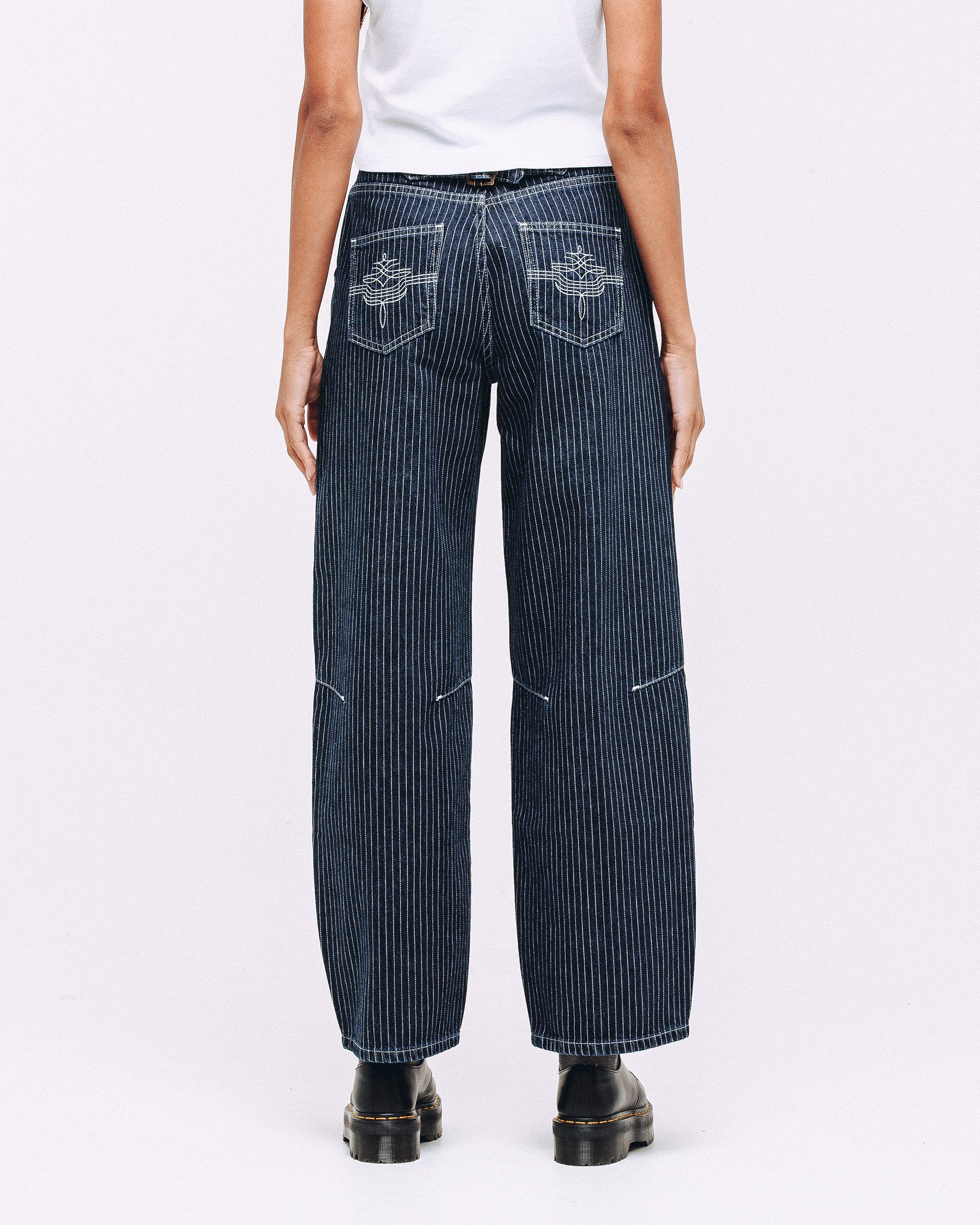 Grace Barrel Leg Jean - Blue Hickory - Image 8