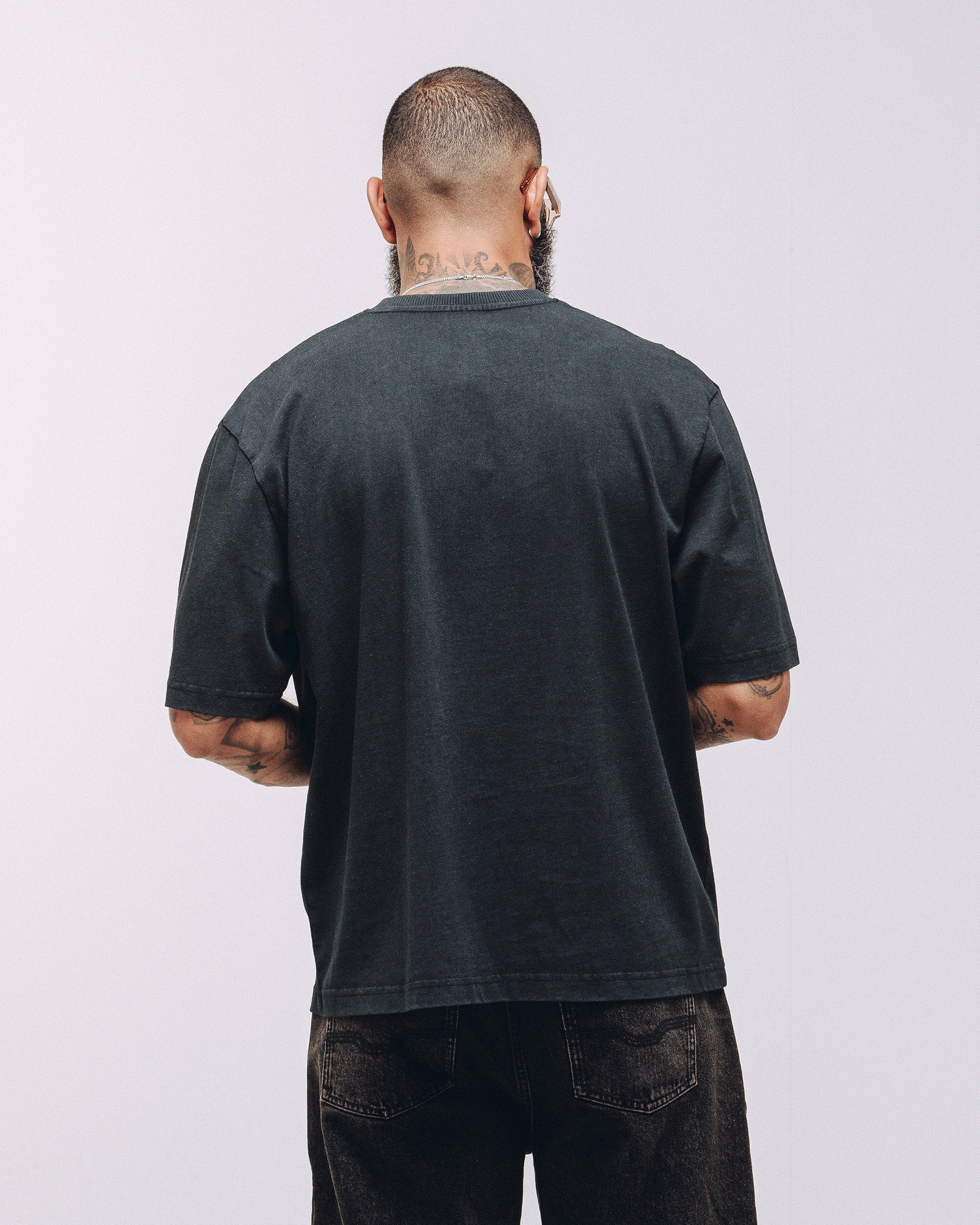 Grit & Glory Boxy T-Shirt - Washed Black - Image 6