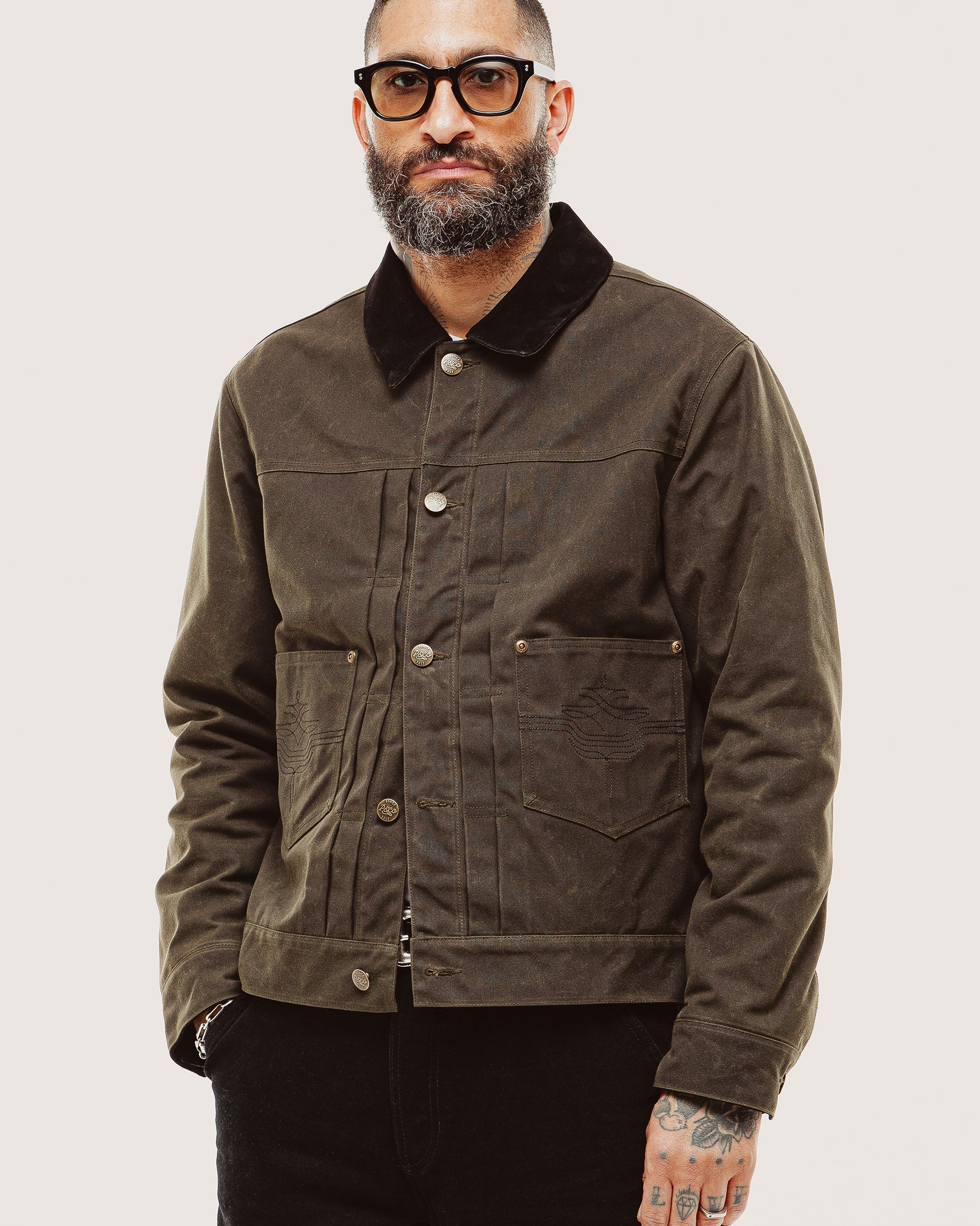 Harlan Waxed Canvas Jacket - Olive - Image 10