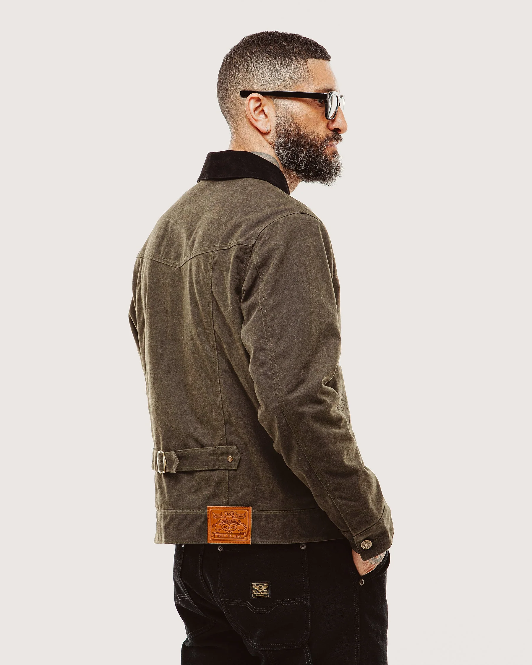 Harlan Waxed Canvas Jacket - Olive - Image 11