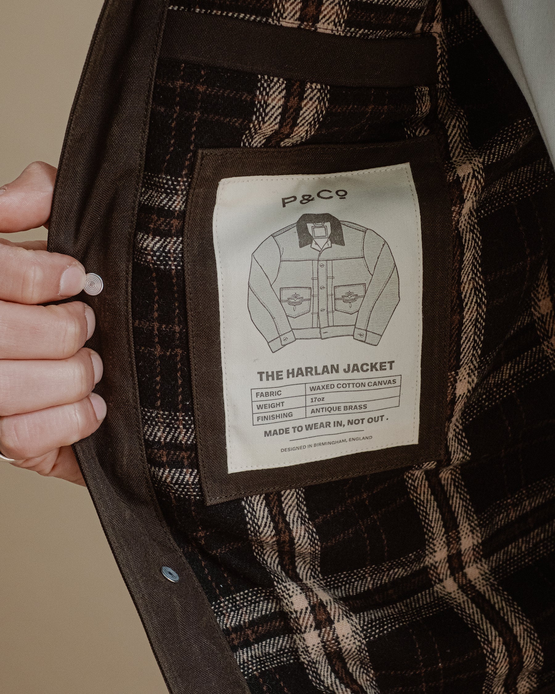 Harlan Waxed Canvas Jacket - Olive - Image 3