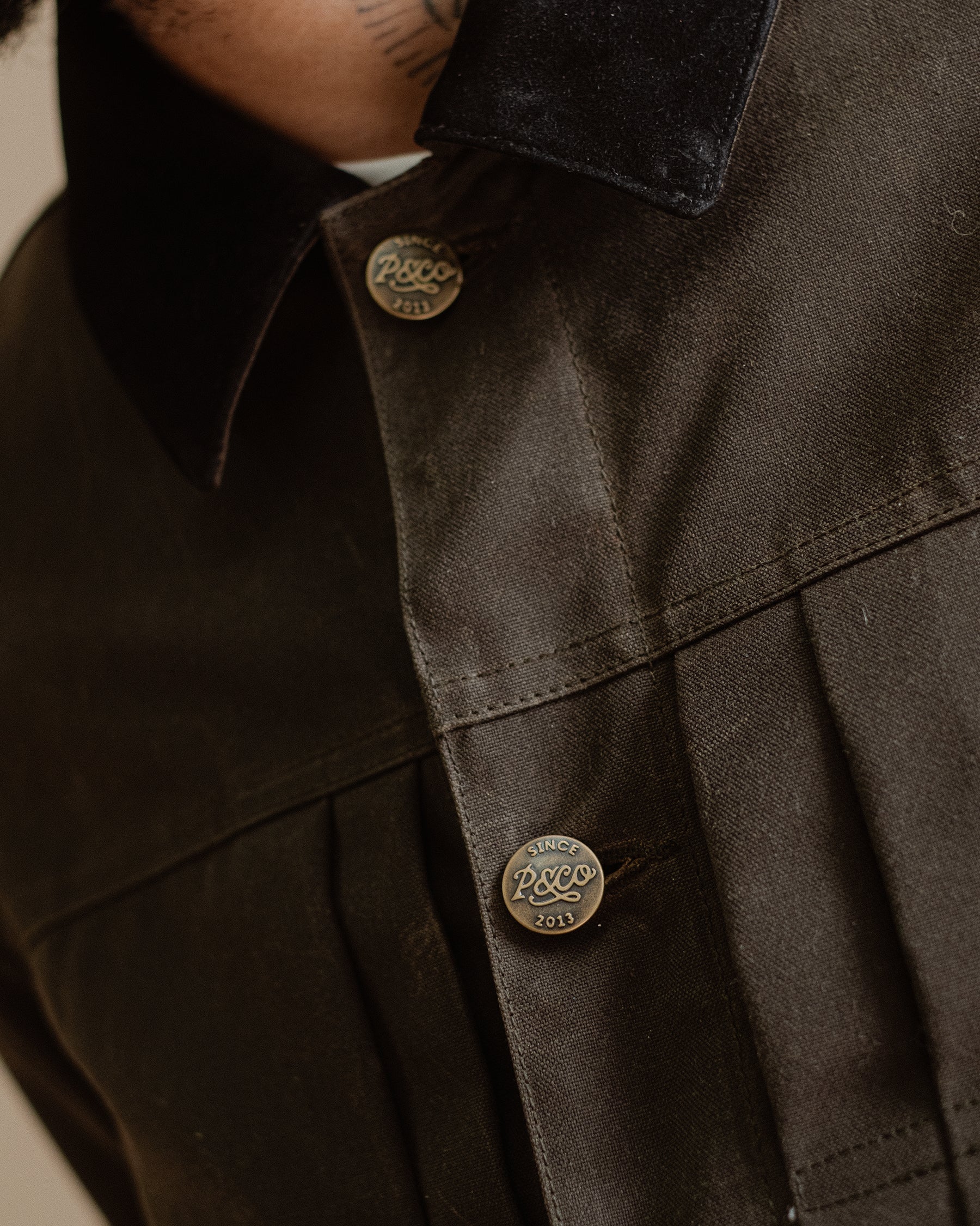 Harlan Waxed Canvas Jacket - Olive - Image 4