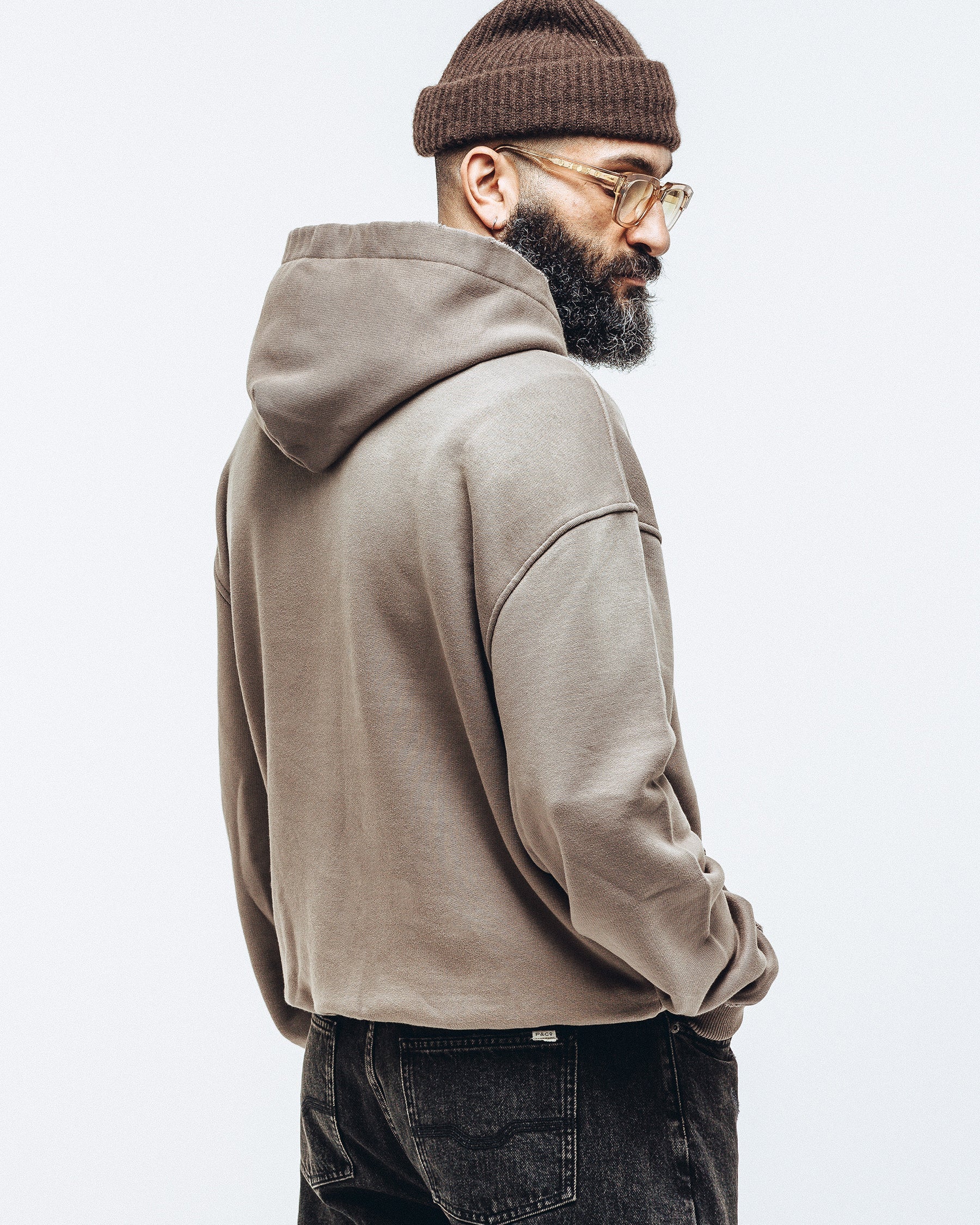 Heavyweight Essential Hoodie - Taupe - Image 3