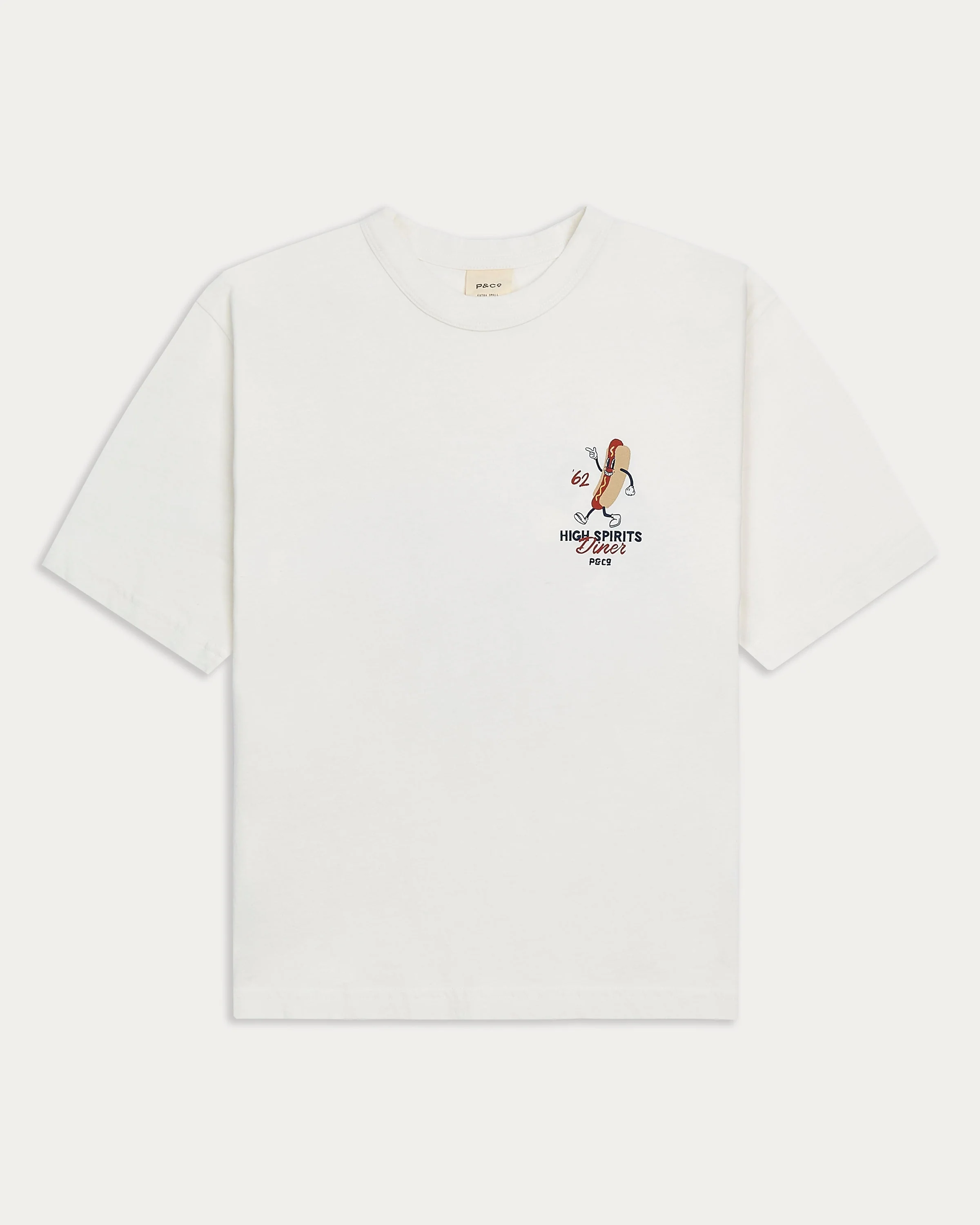 High Spirits Diner Boxy T-Shirt - Off White - Image 3