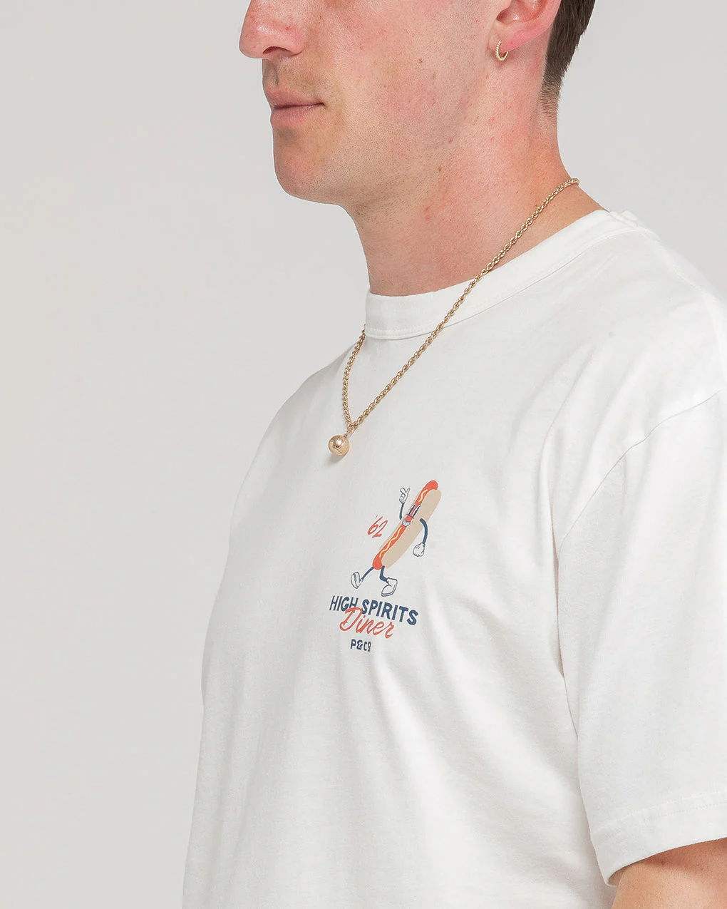 High Spirits Diner Boxy T-Shirt - Off White - Image 4