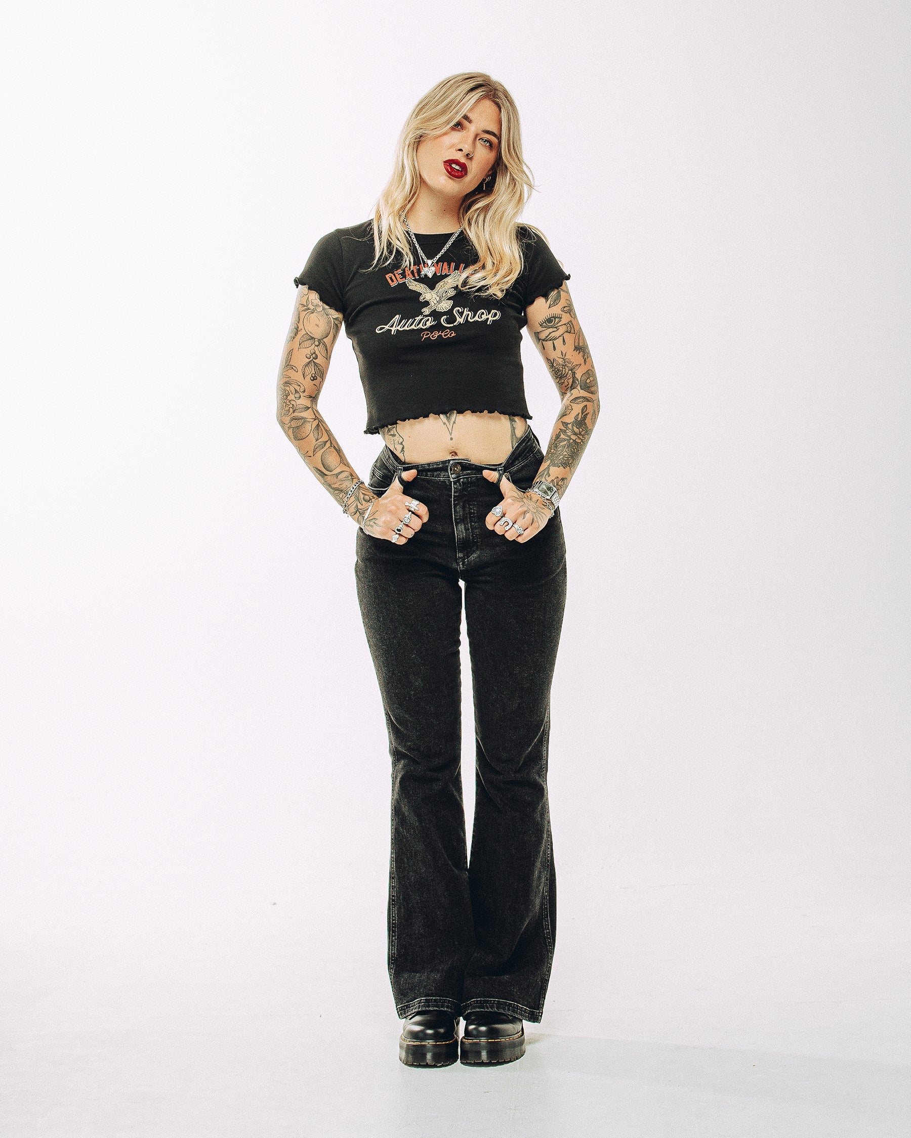 Jett Kickflare Jean - Washed Black - Image 2