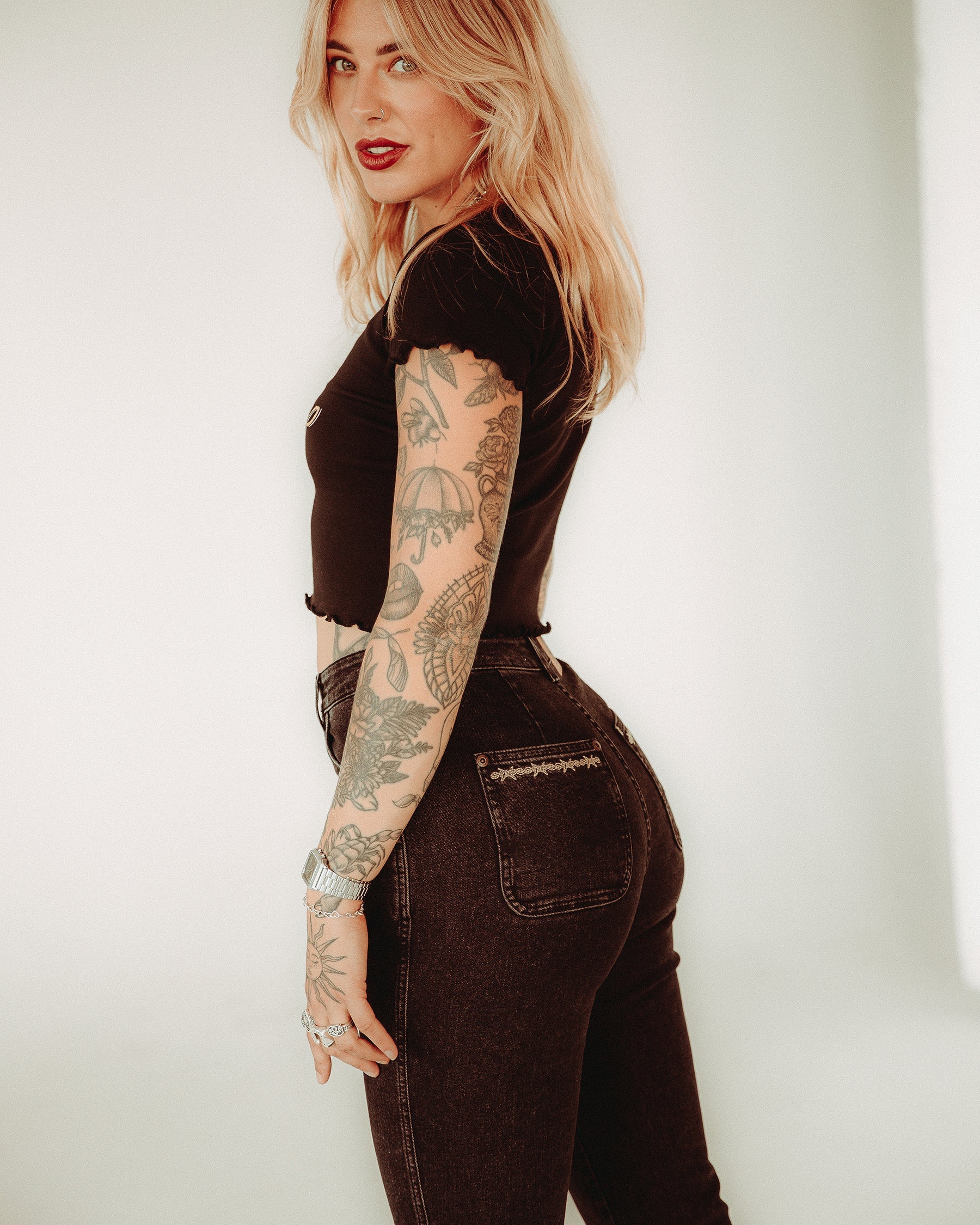 Jett Kickflare Jean - Washed Black - Image 8