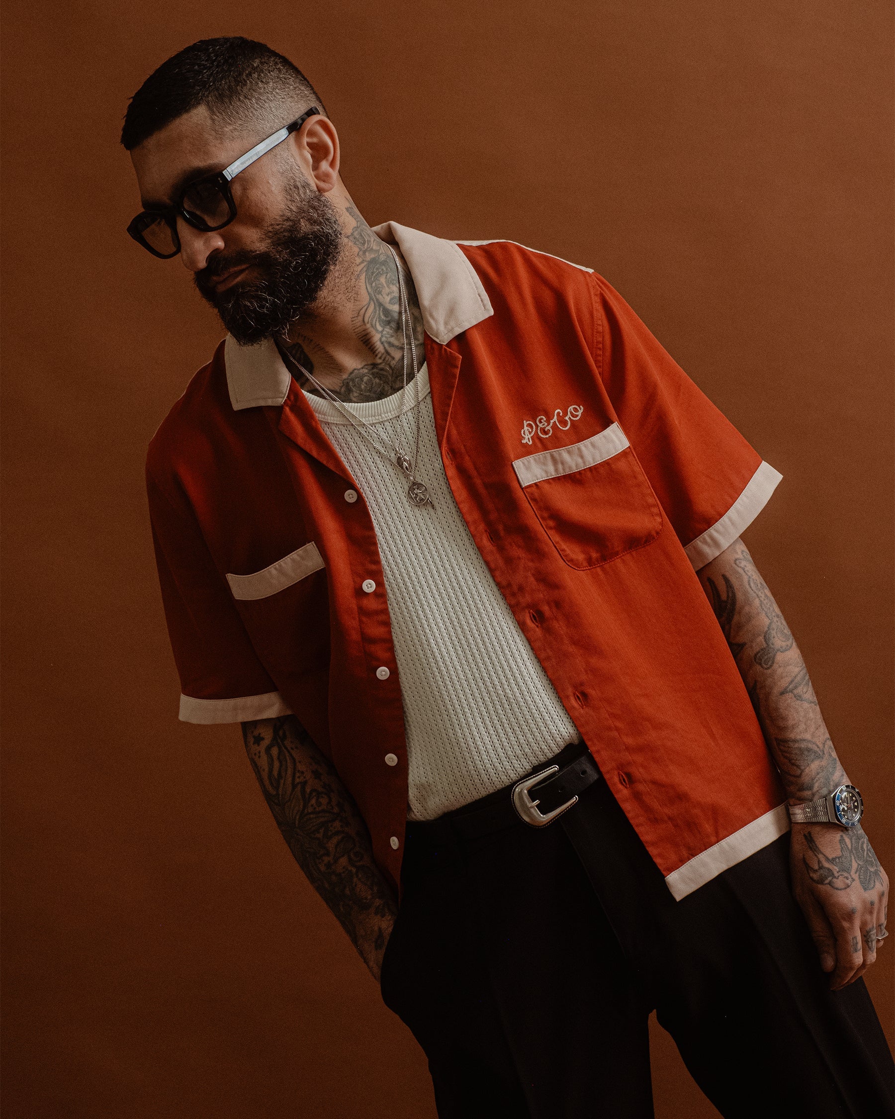 Lane Splitters Bowling Shirt - Vintage Red - Image 3