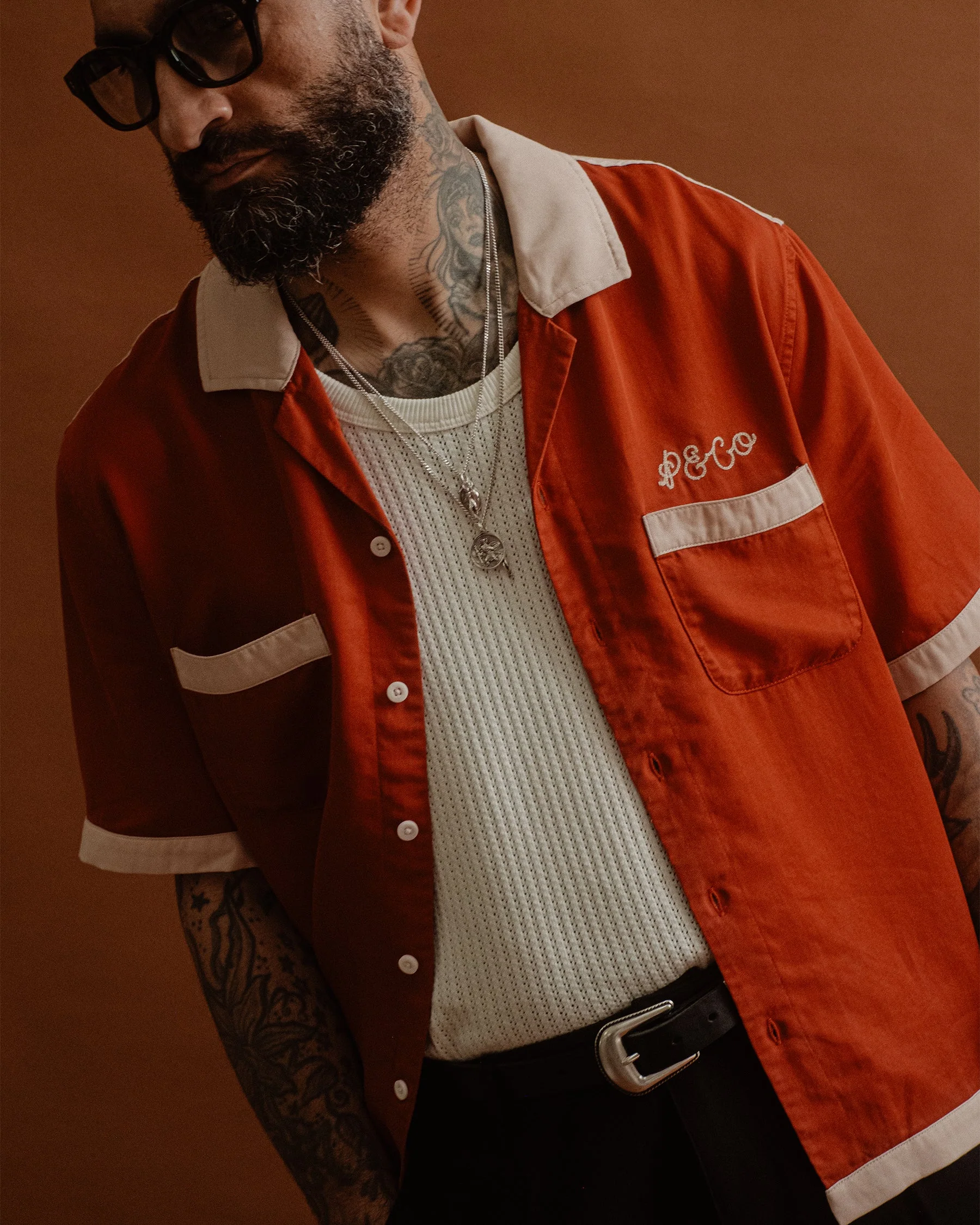 Lane Splitters Bowling Shirt - Vintage Red - Image 8