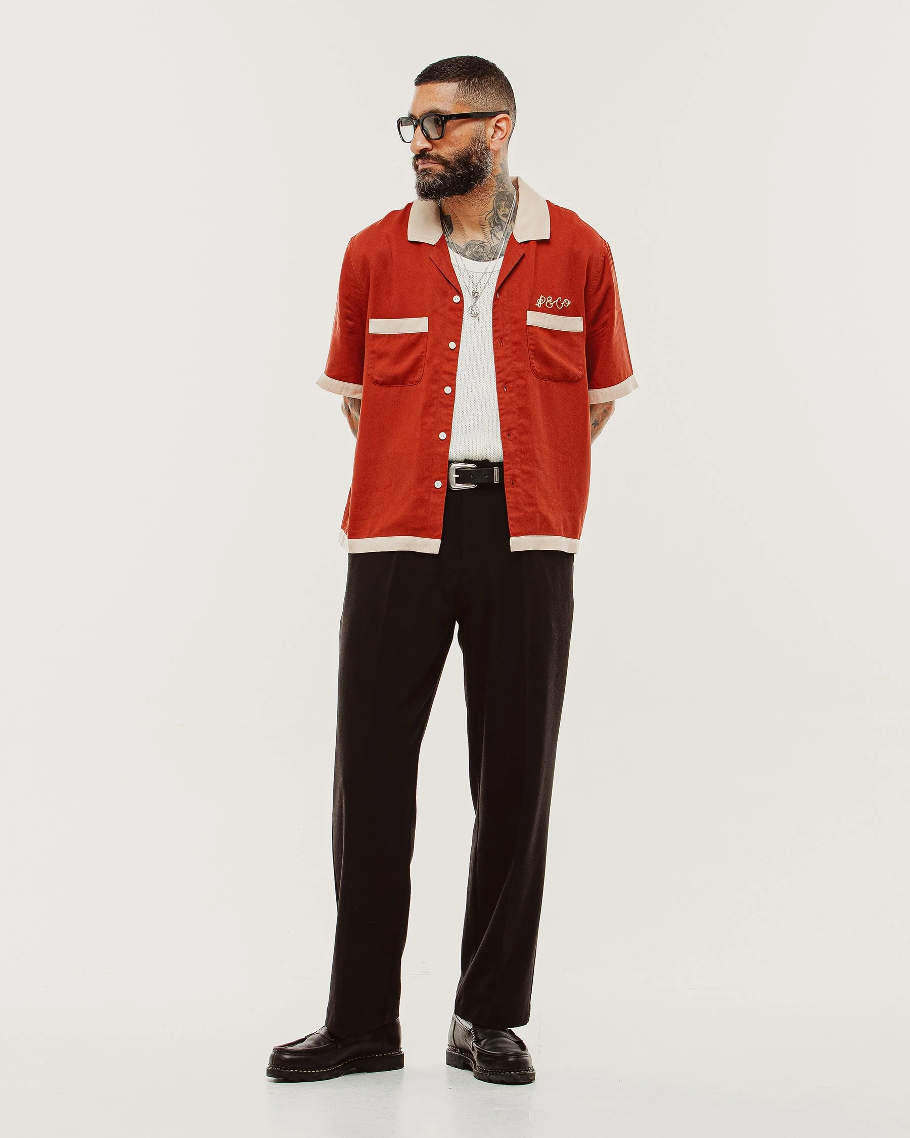 Lane Splitters Bowling Shirt - Vintage Red - Image 9