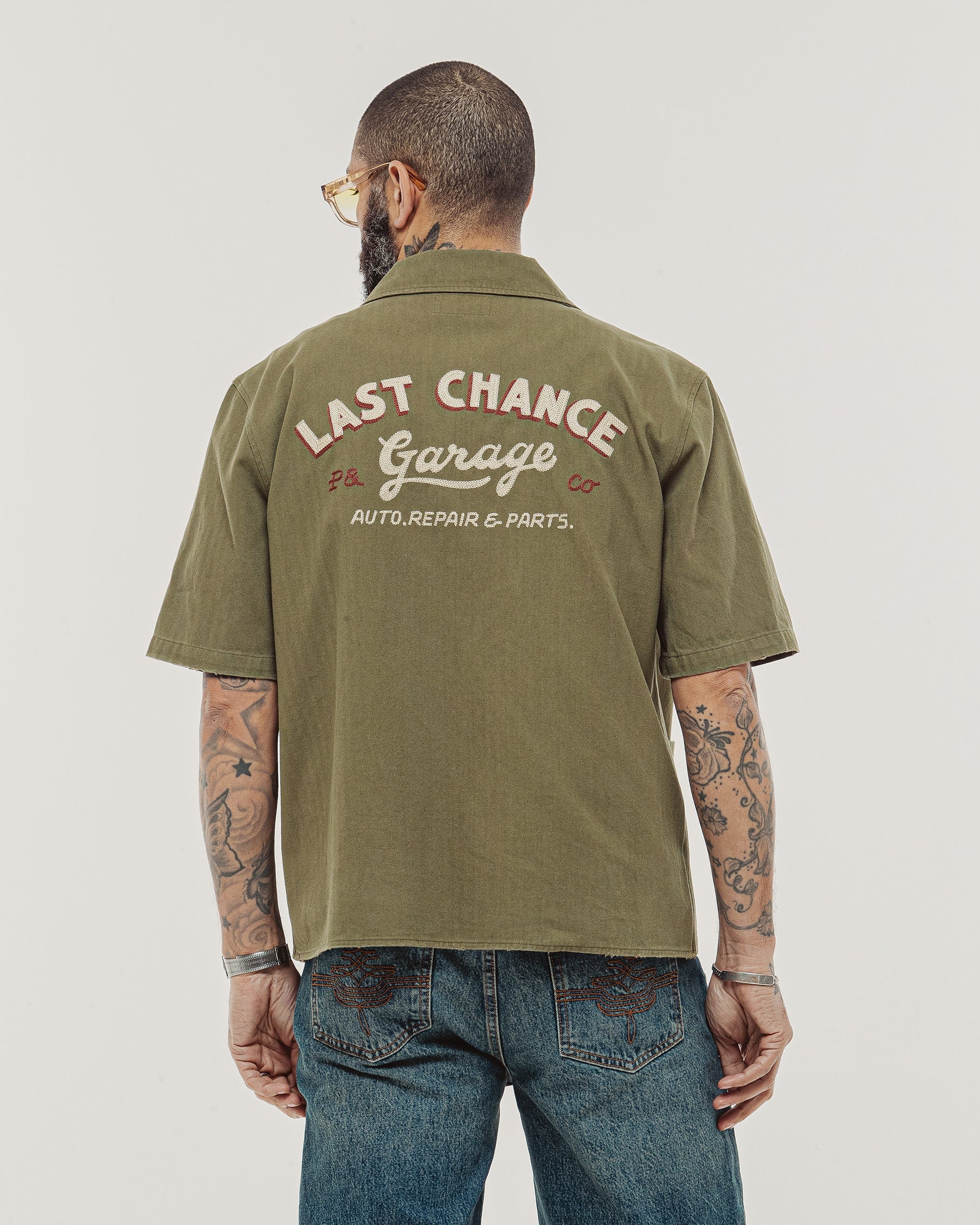 Last Chance Garage Depot Shirt - Sage - Image 4