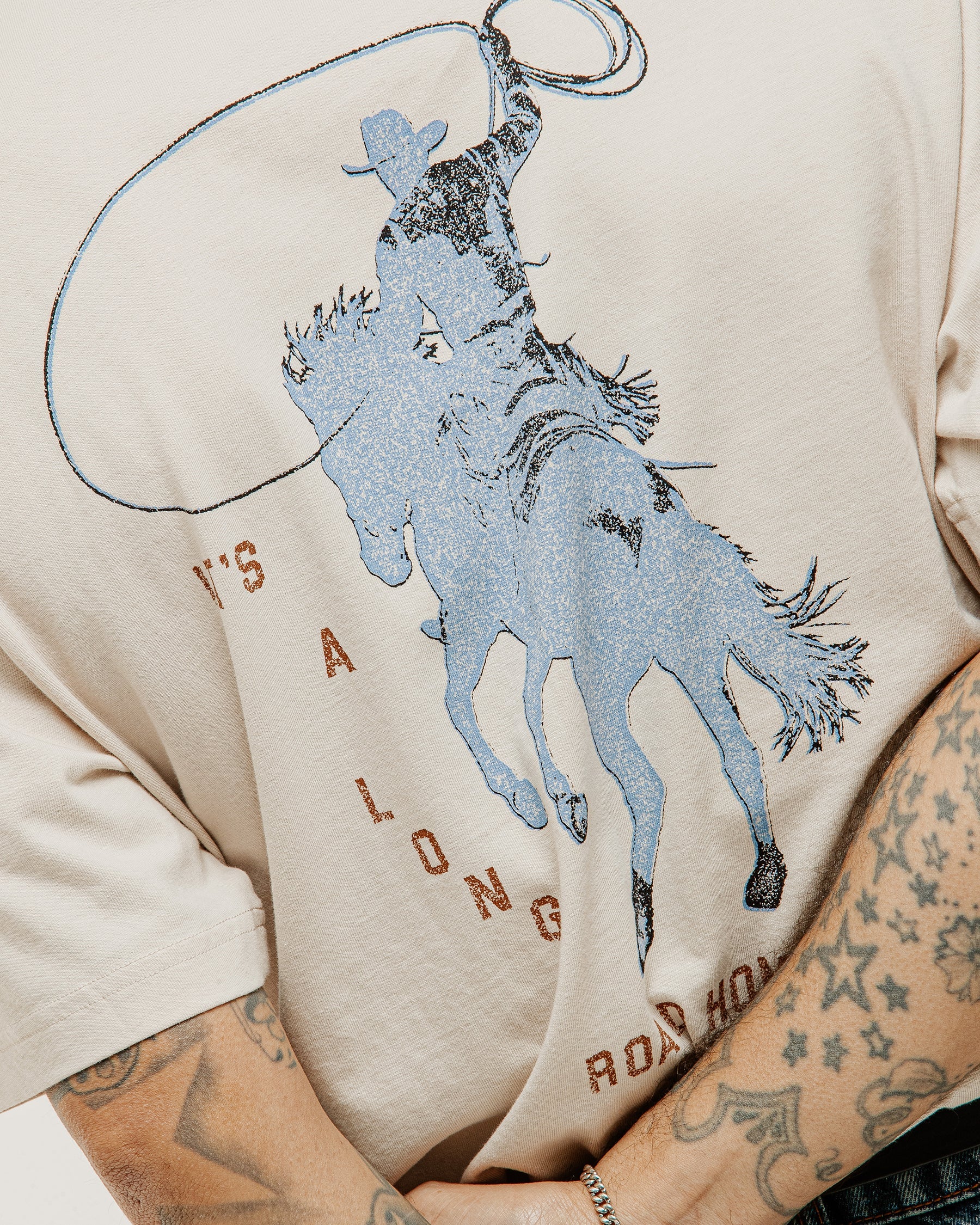 Long Road Boxy T-Shirt - Bone - Image 3