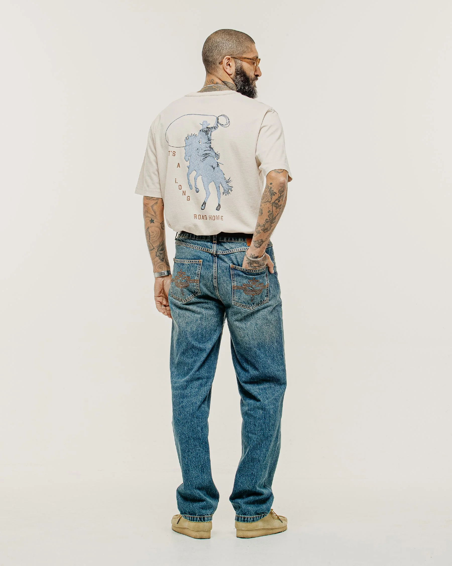 Long Road Boxy T-Shirt - Bone - Image 5