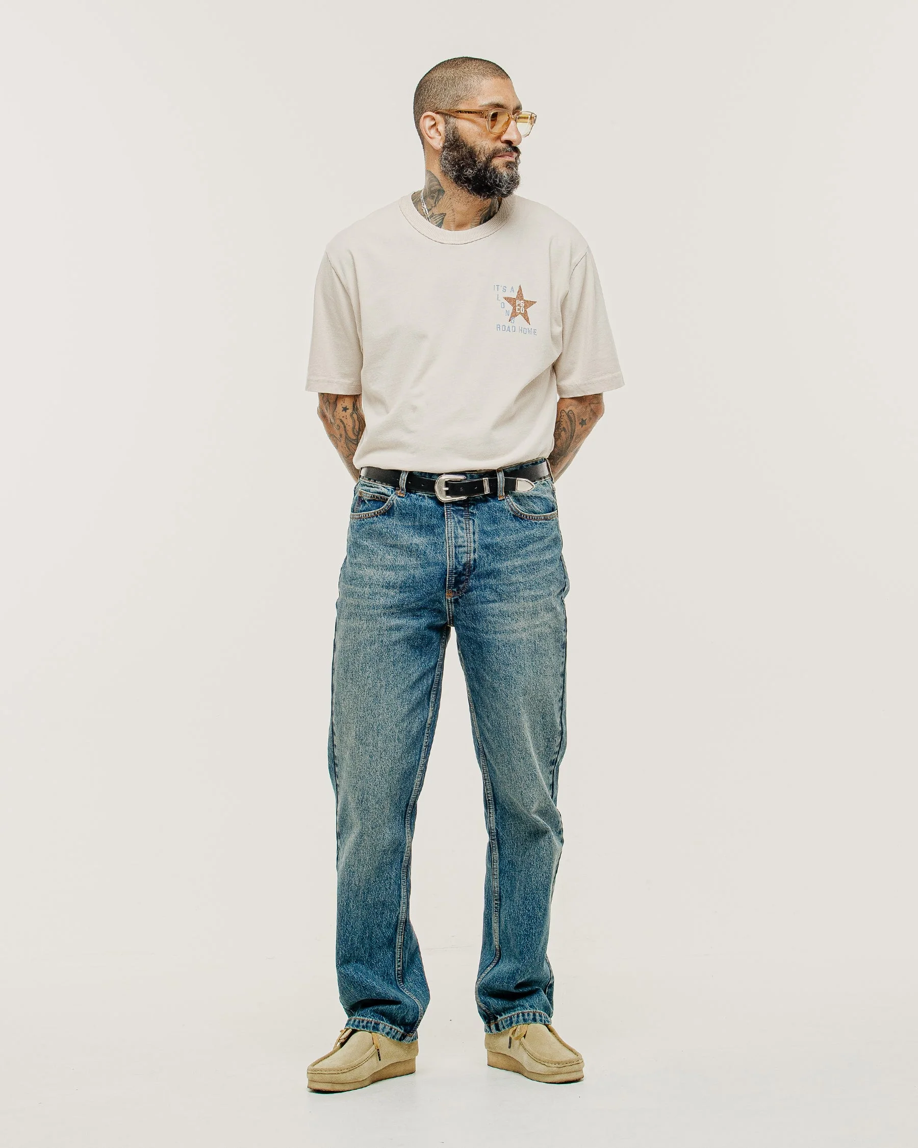Long Road Boxy T-Shirt - Bone - Image 9