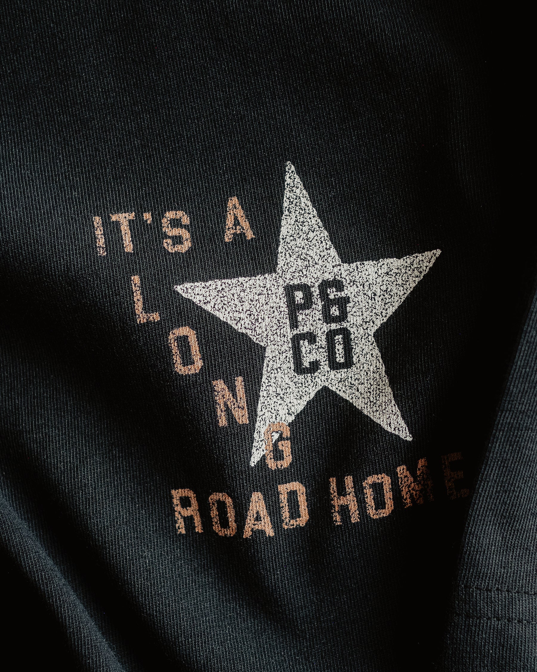 Long Road Boxy T-Shirt - Heavy Washed Black - Image 6
