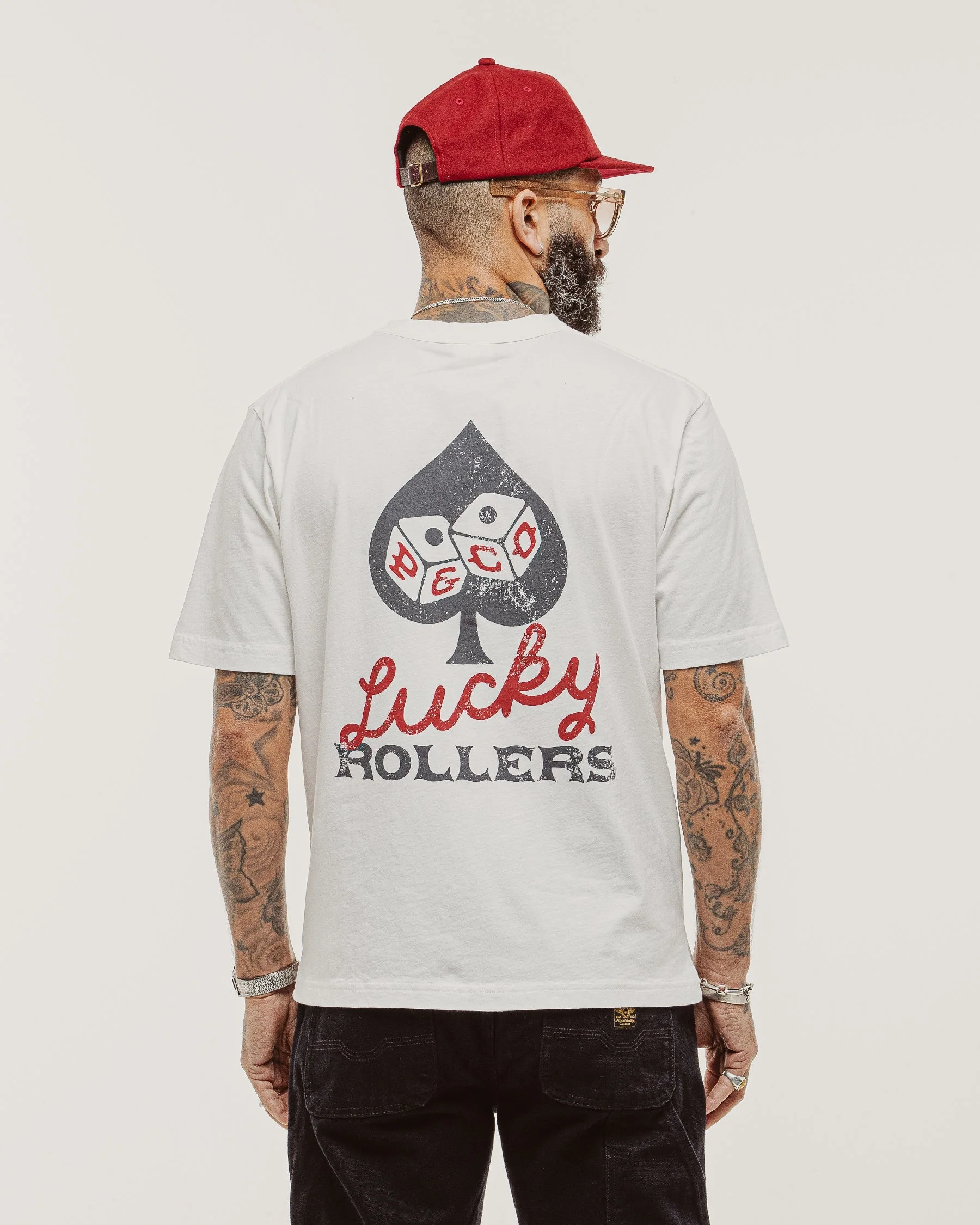 Lucky Rollers T-Shirt - Off White - Image 4