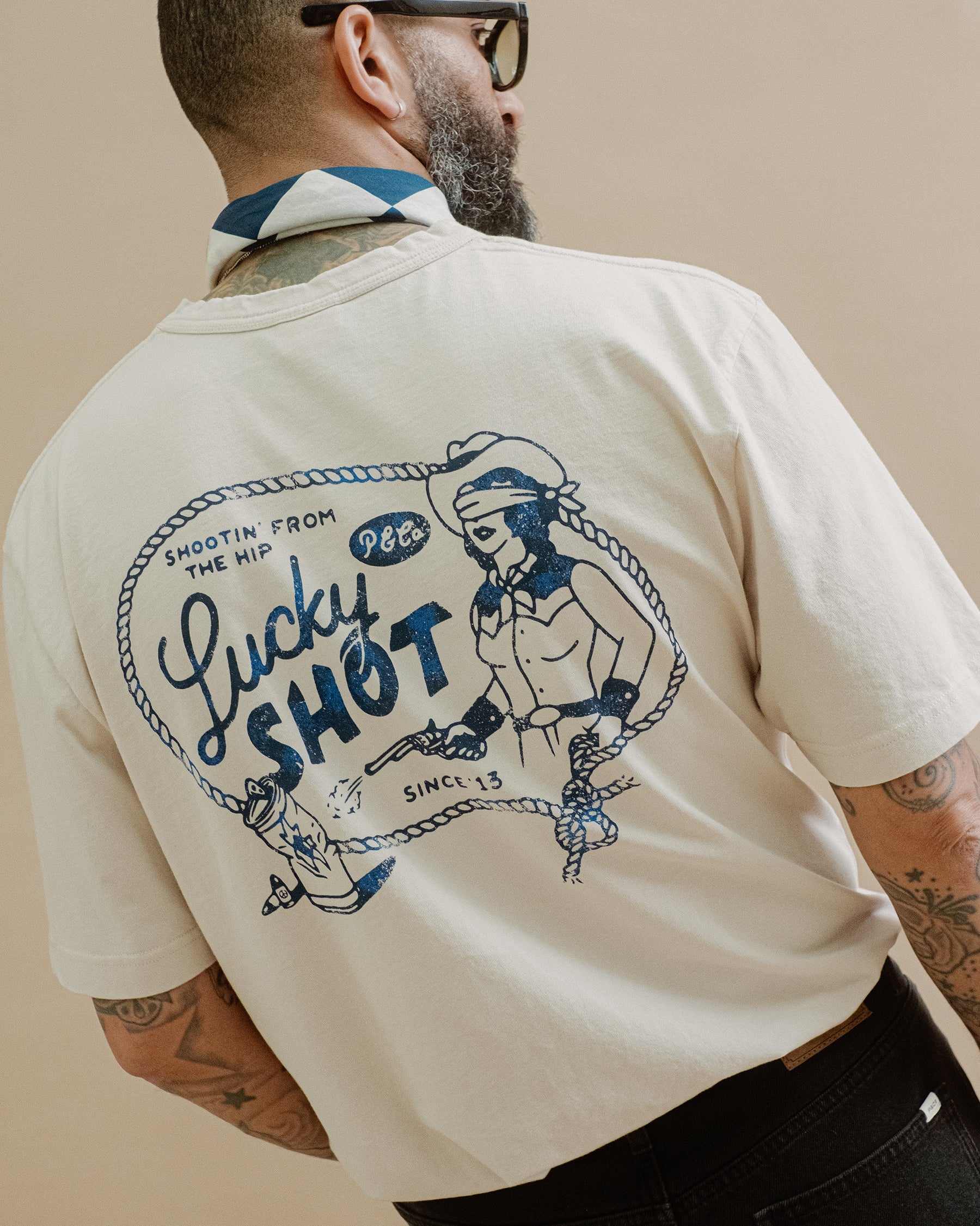 Lucky Shot T-Shirt - Bone - Image 8