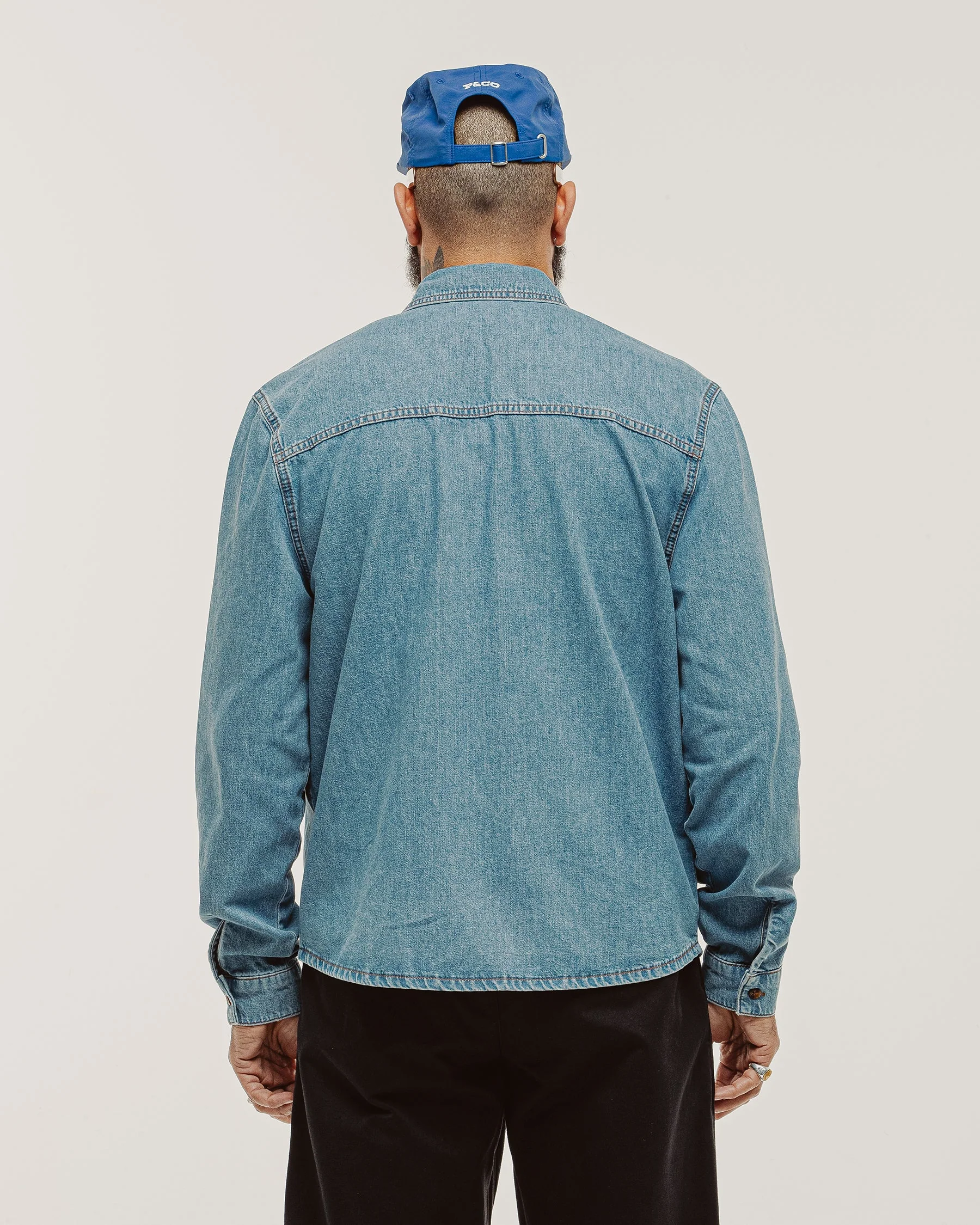 Mason Denim Shirt - Light Wash - Image 7