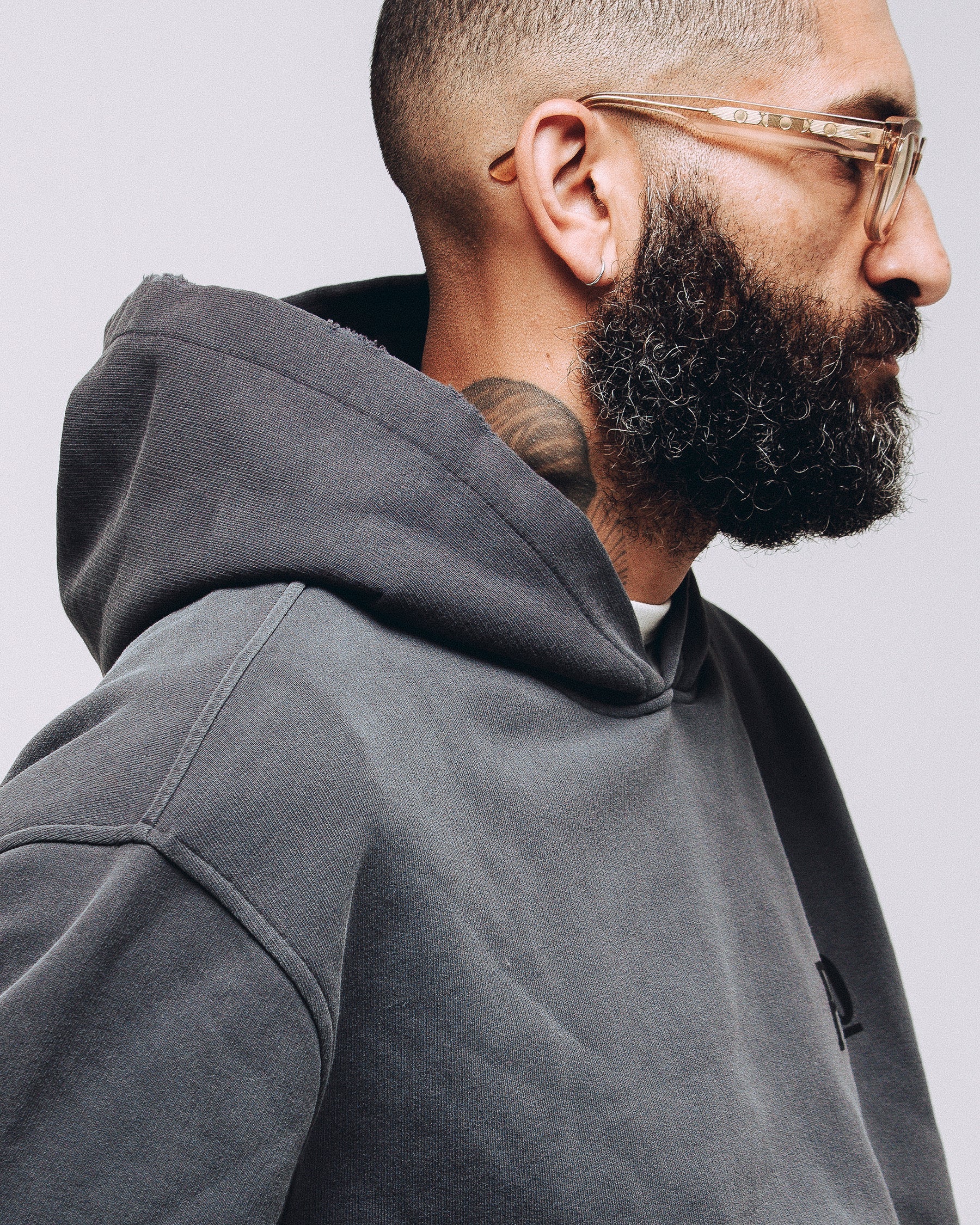 Heavyweight Essential Hoodie - Charcoal - Image 5