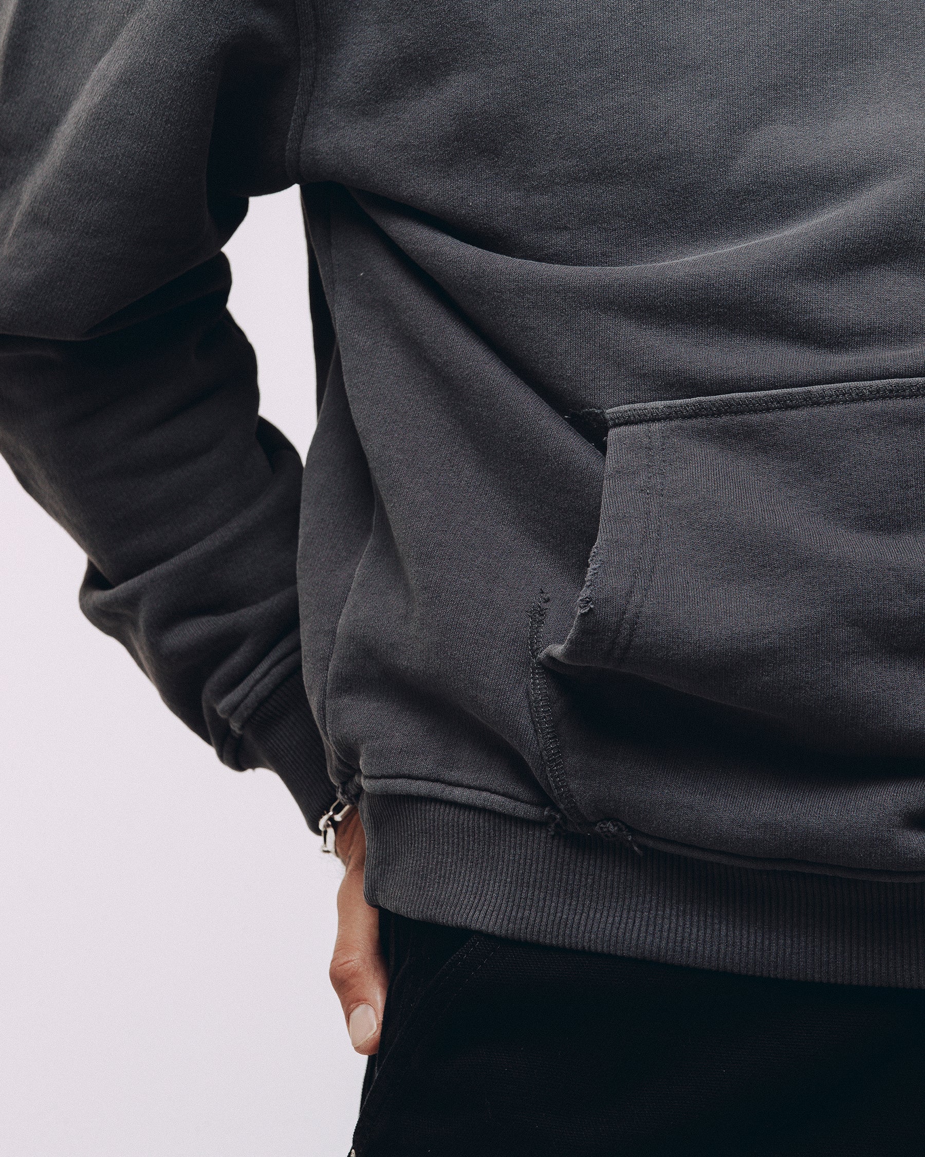 Heavyweight Essential Hoodie - Charcoal - Image 6