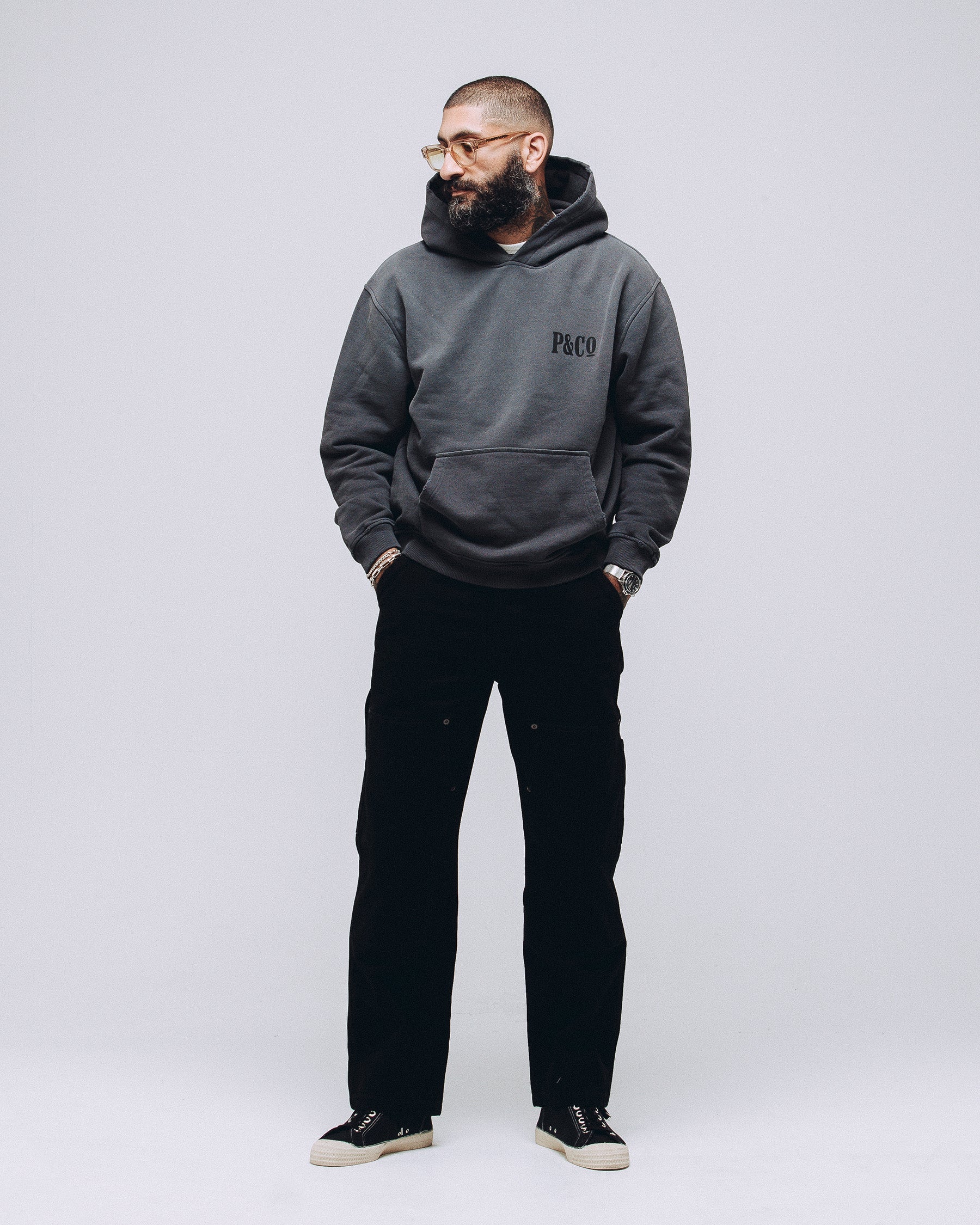 Heavyweight Essential Hoodie - Charcoal - Image 9