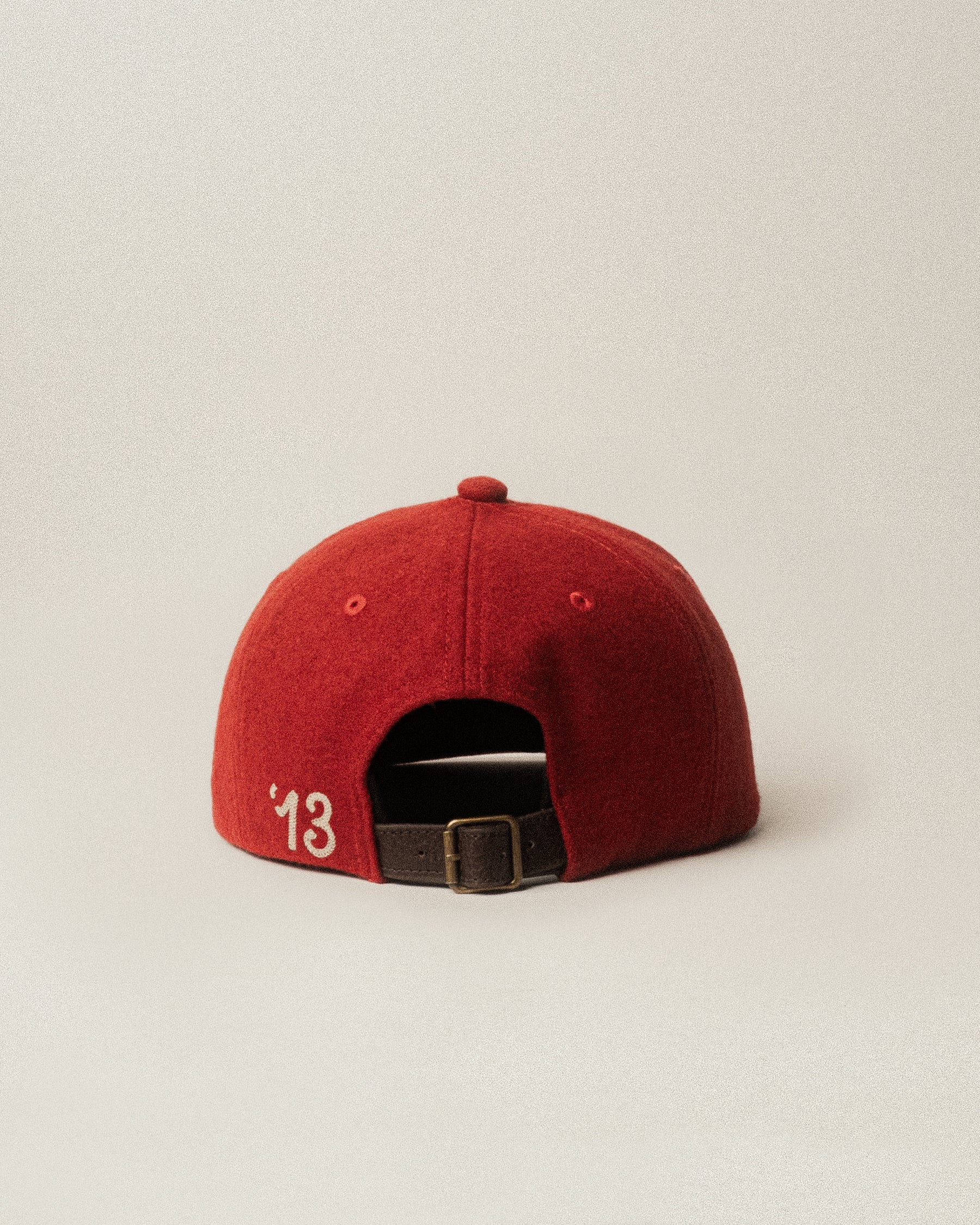 P&Co Classic Wool 5 Panel Cap - Red - Image 5