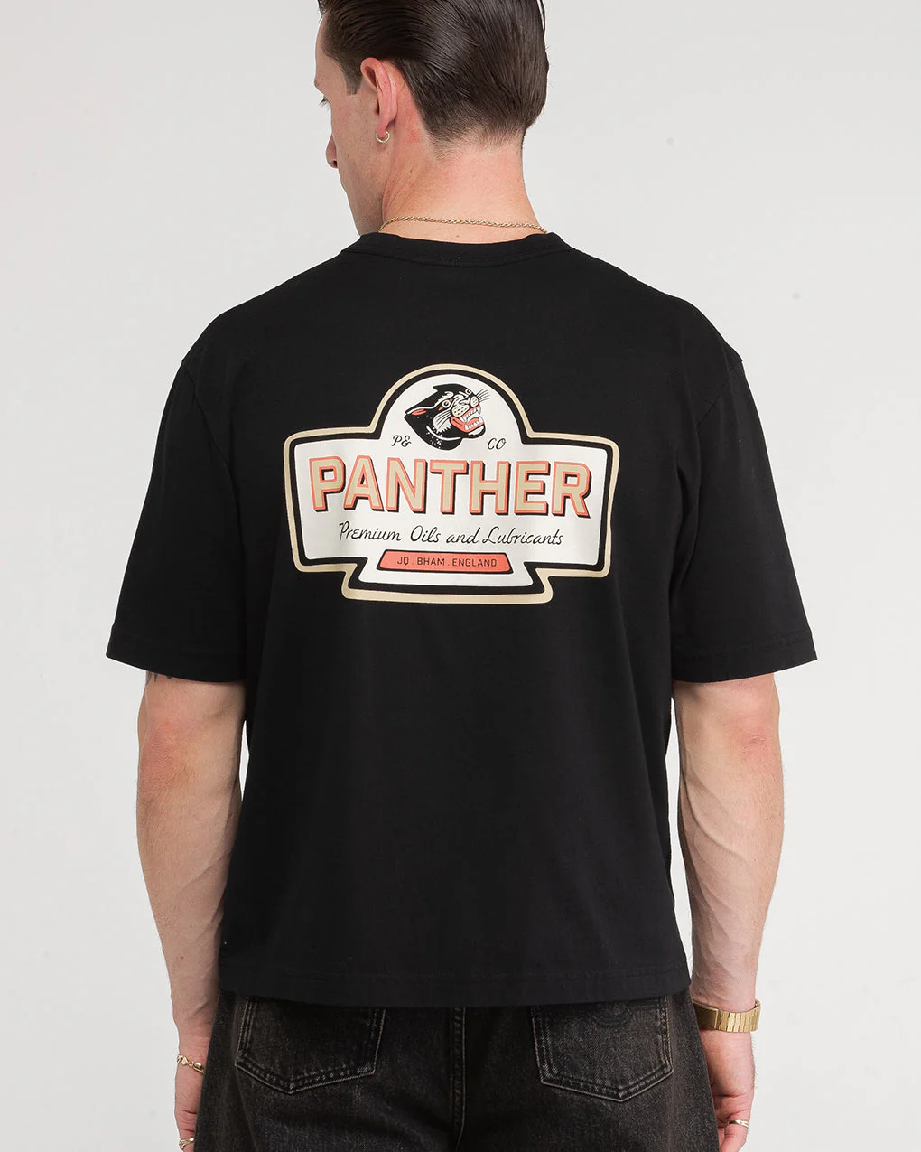 Panther Oils Boxy T-Shirt - Washed Black - Image 4