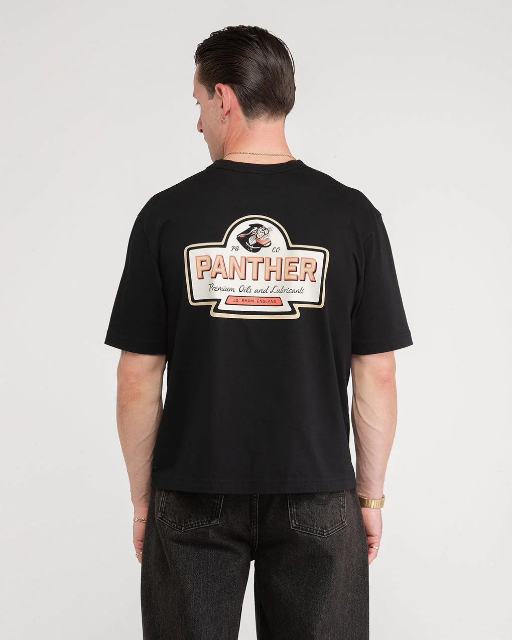 Panther Oils Boxy T-Shirt - Washed Black - Image 6