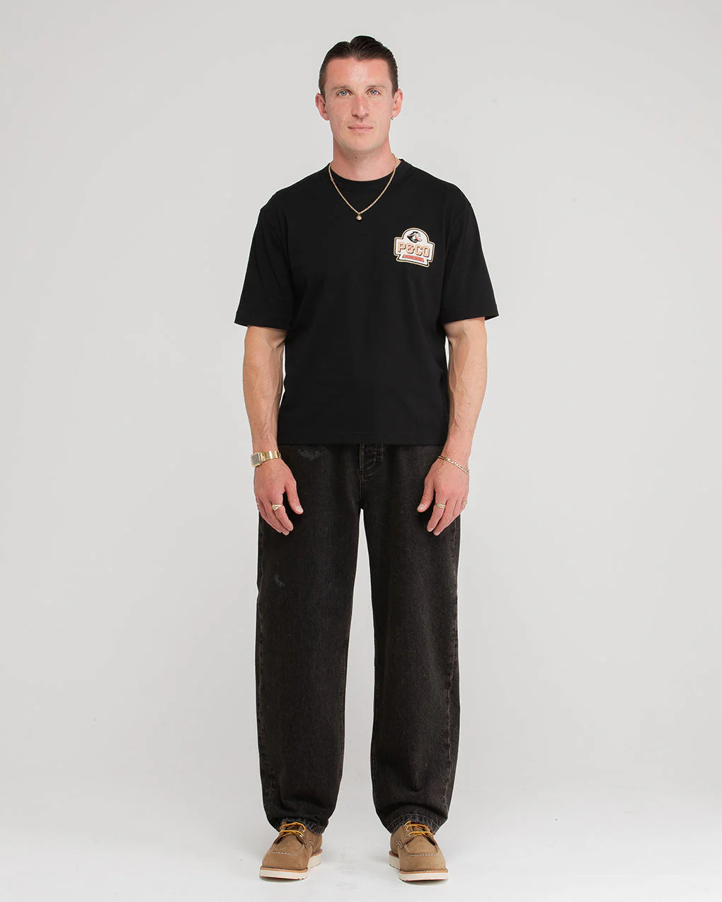 Panther Oils Boxy T-Shirt - Washed Black - Image 7