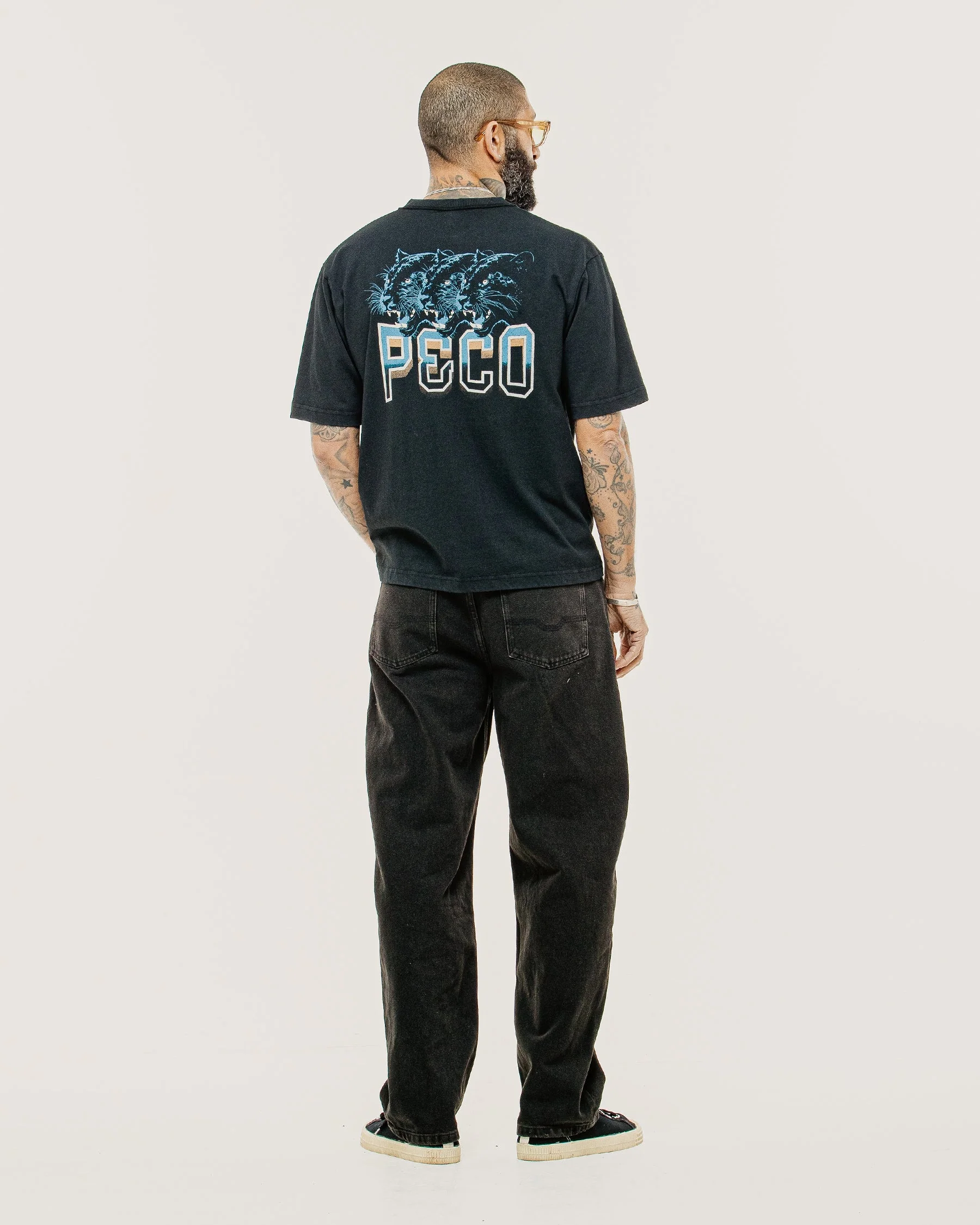 Panther Sports Boxy T-Shirt - Heavy Washed Black - Image 3