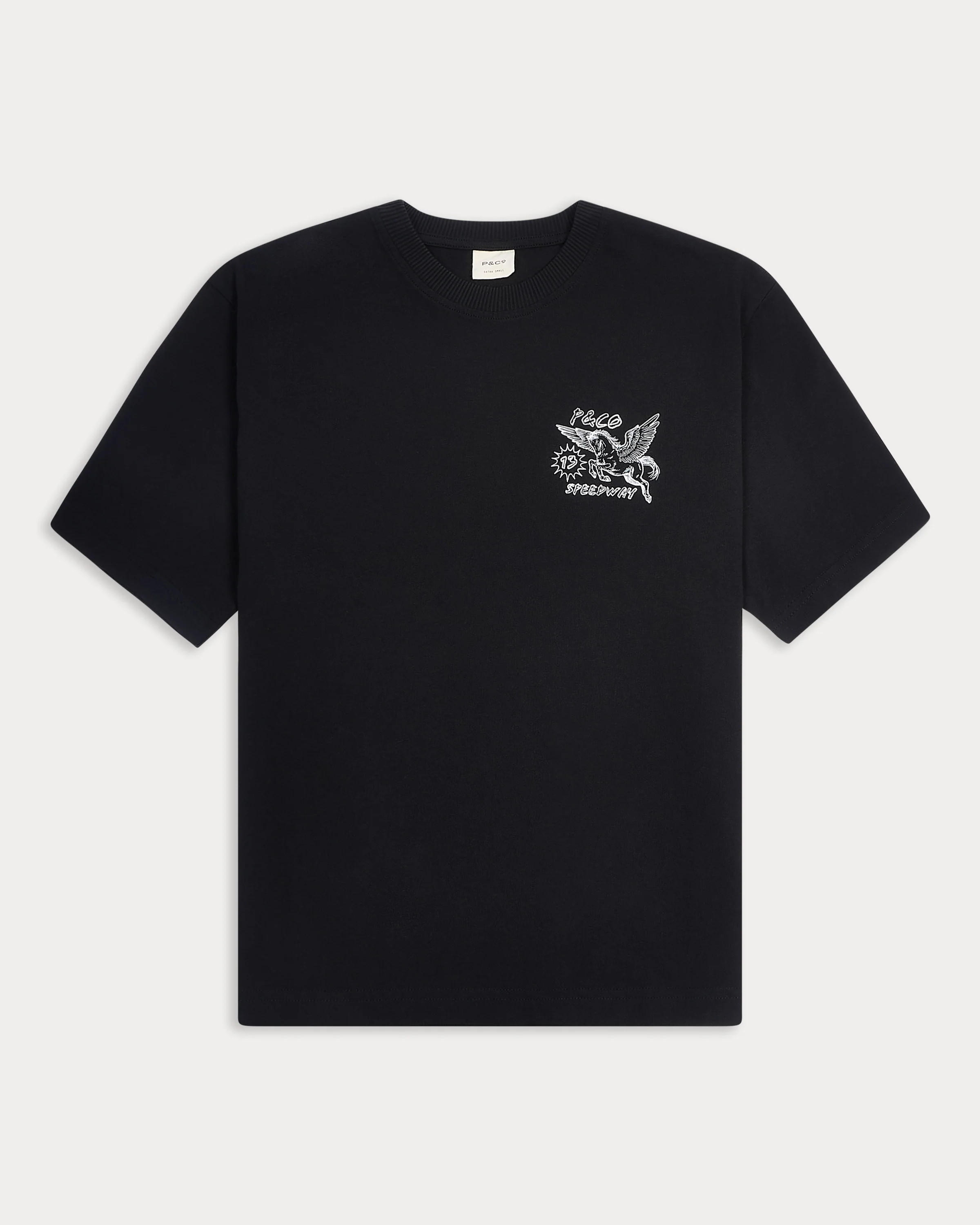 Pegasus Speedway Boxy T-Shirt - Washed Black - Image 8