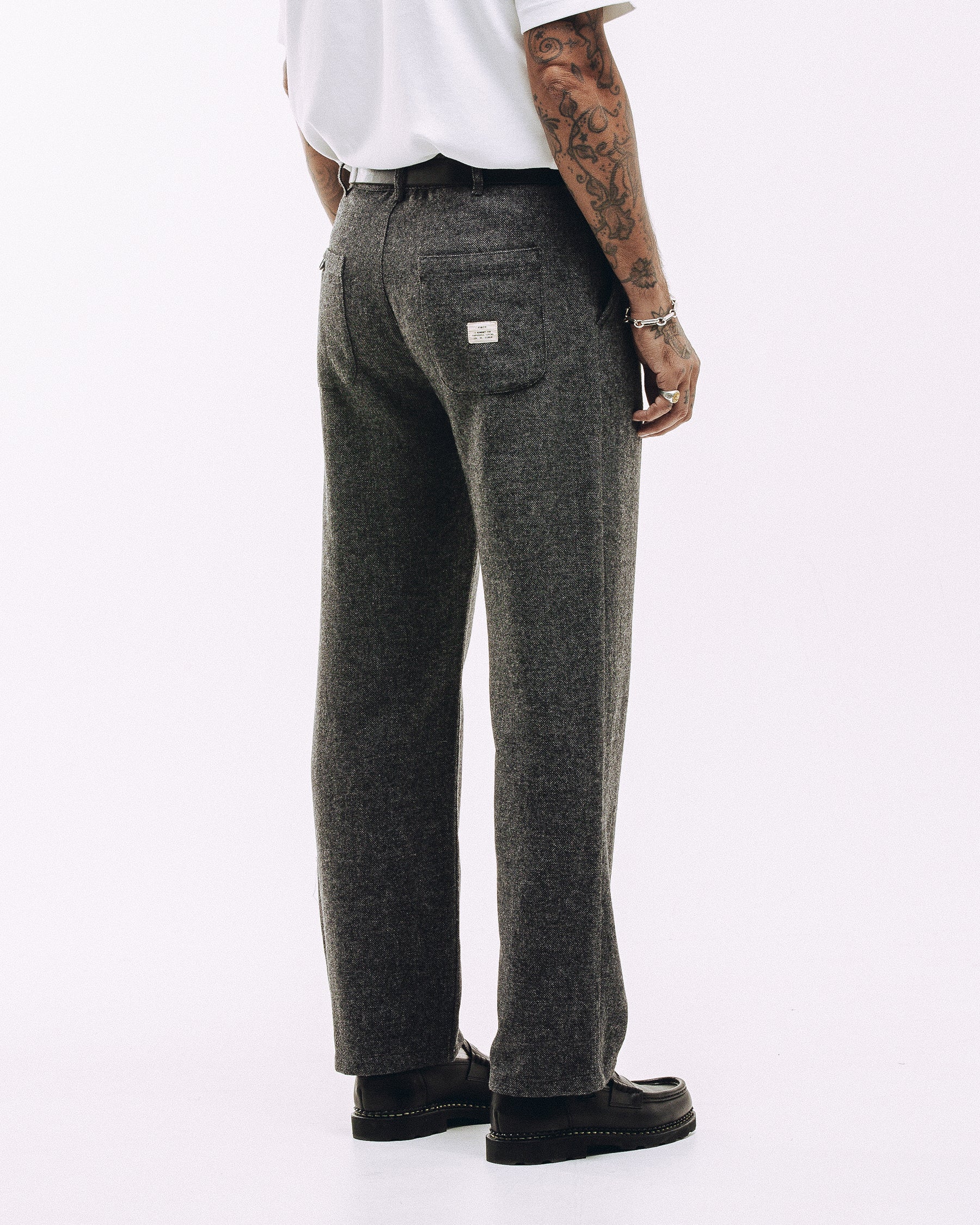 Pleated Station Wool Pant - Charcoal - Image 6
