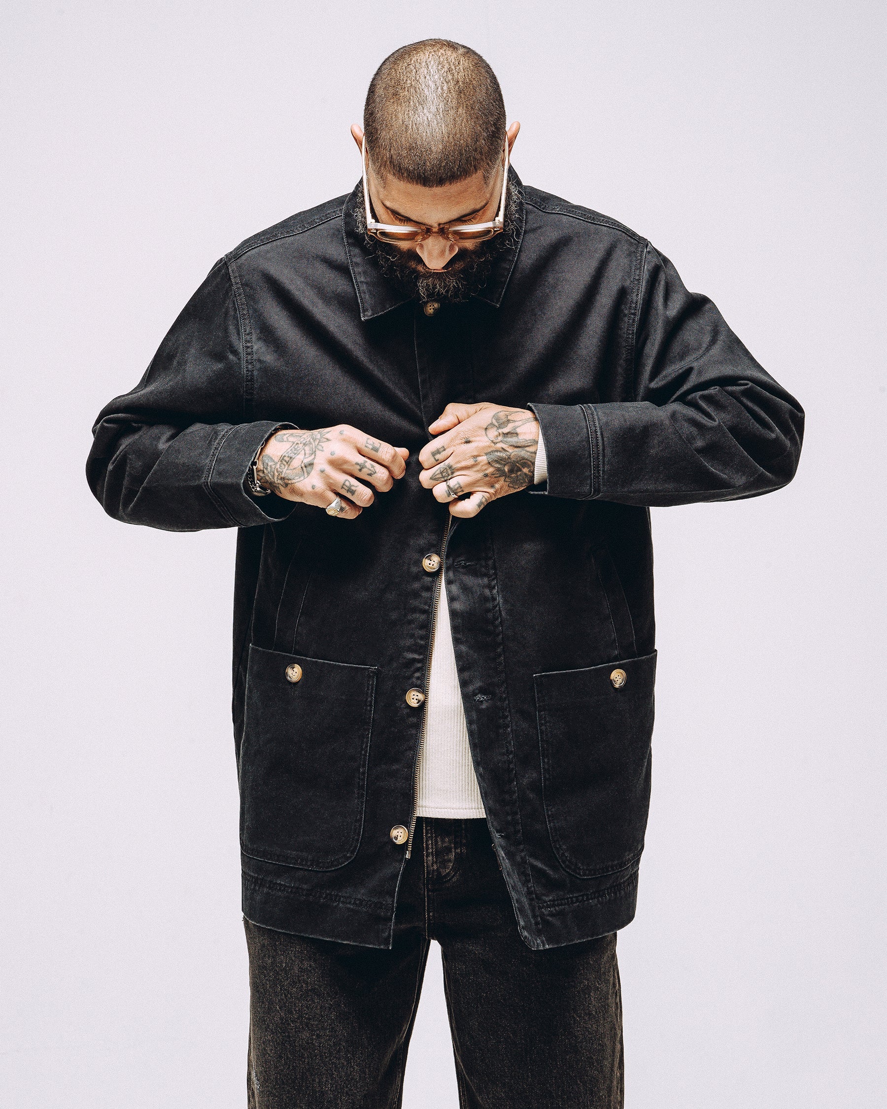 Porter Overcoat - Washed Black - Image 3