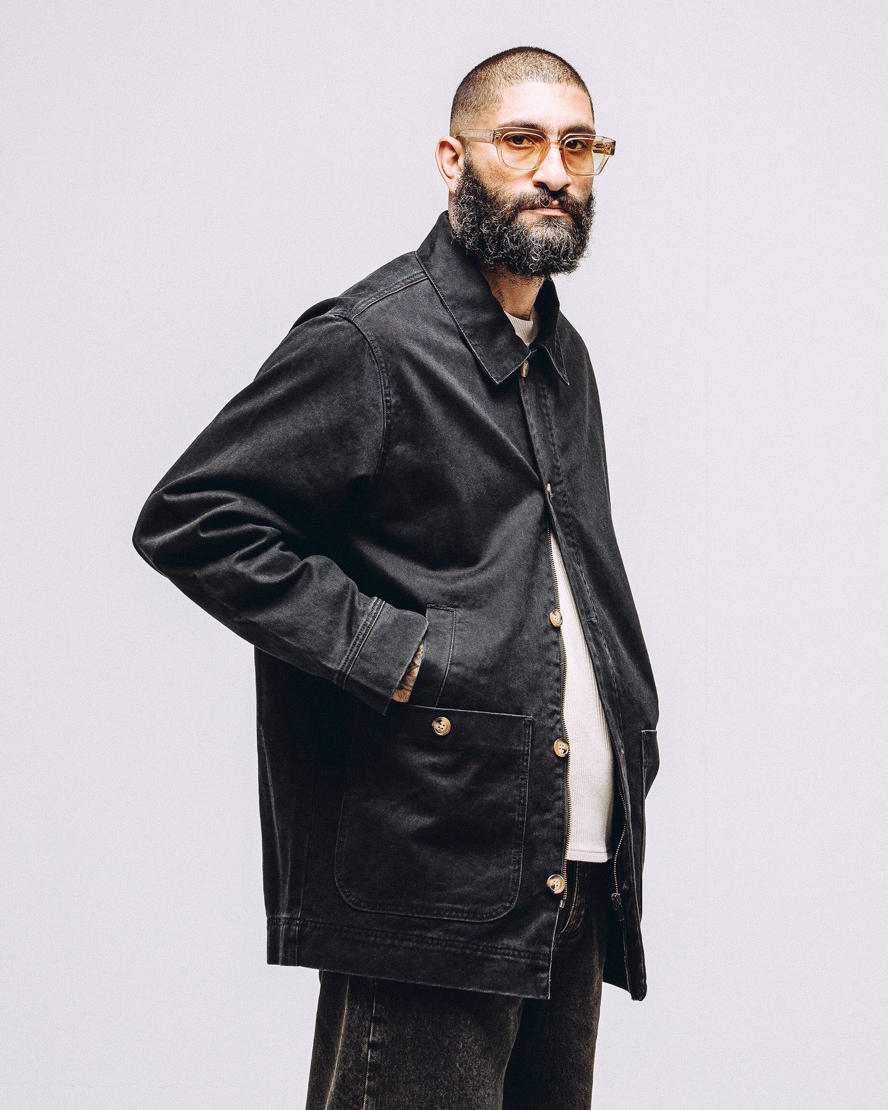 Porter Overcoat - Washed Black - Image 4