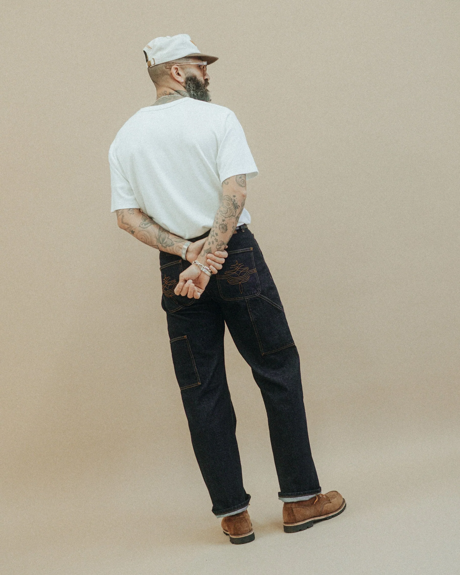 Raw Denim Carpenter Pants - Indigo - Image 10